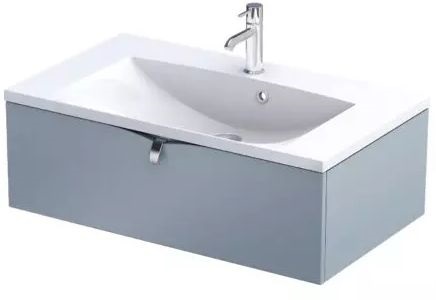 Oristo Siena Kabinett 79.6x45.5x25 cm Unterschrank hängend grau OR45-SD1S-80-16