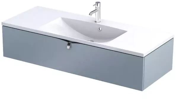 Oristo Siena Kabinett 119.6x45.5x25 cm Unterschrank hängend grau OR45-SD1S-120-16