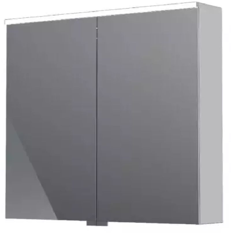 Oristo Geo Kabinett 80x12.5x70 cm Seitenschrank hängend chrom KI01-SGL2D-80-99