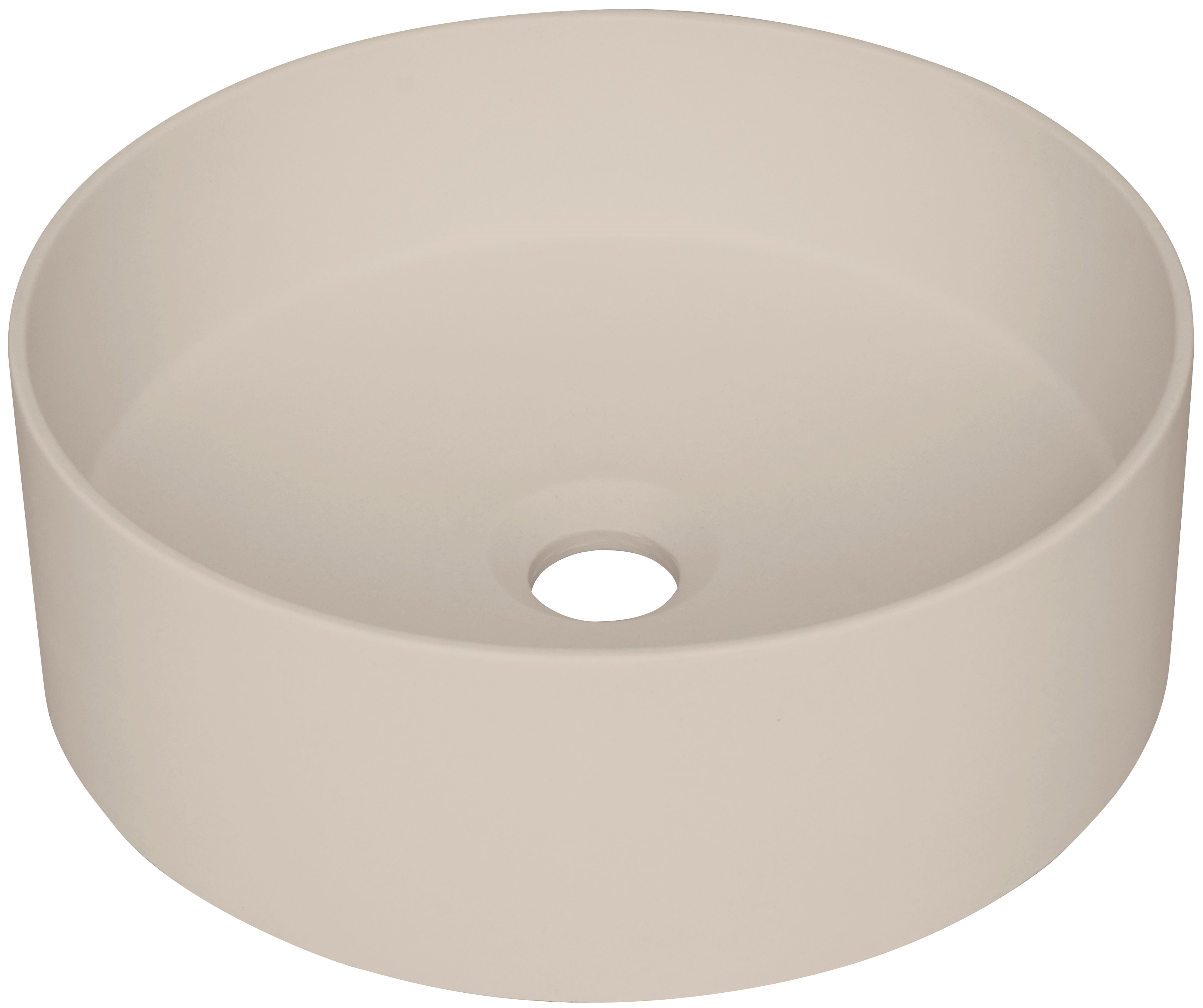 Deante Silia Waschbecken 36x36 cm rund Aufsatzwaschbecken braun/beige CQS_5U4S