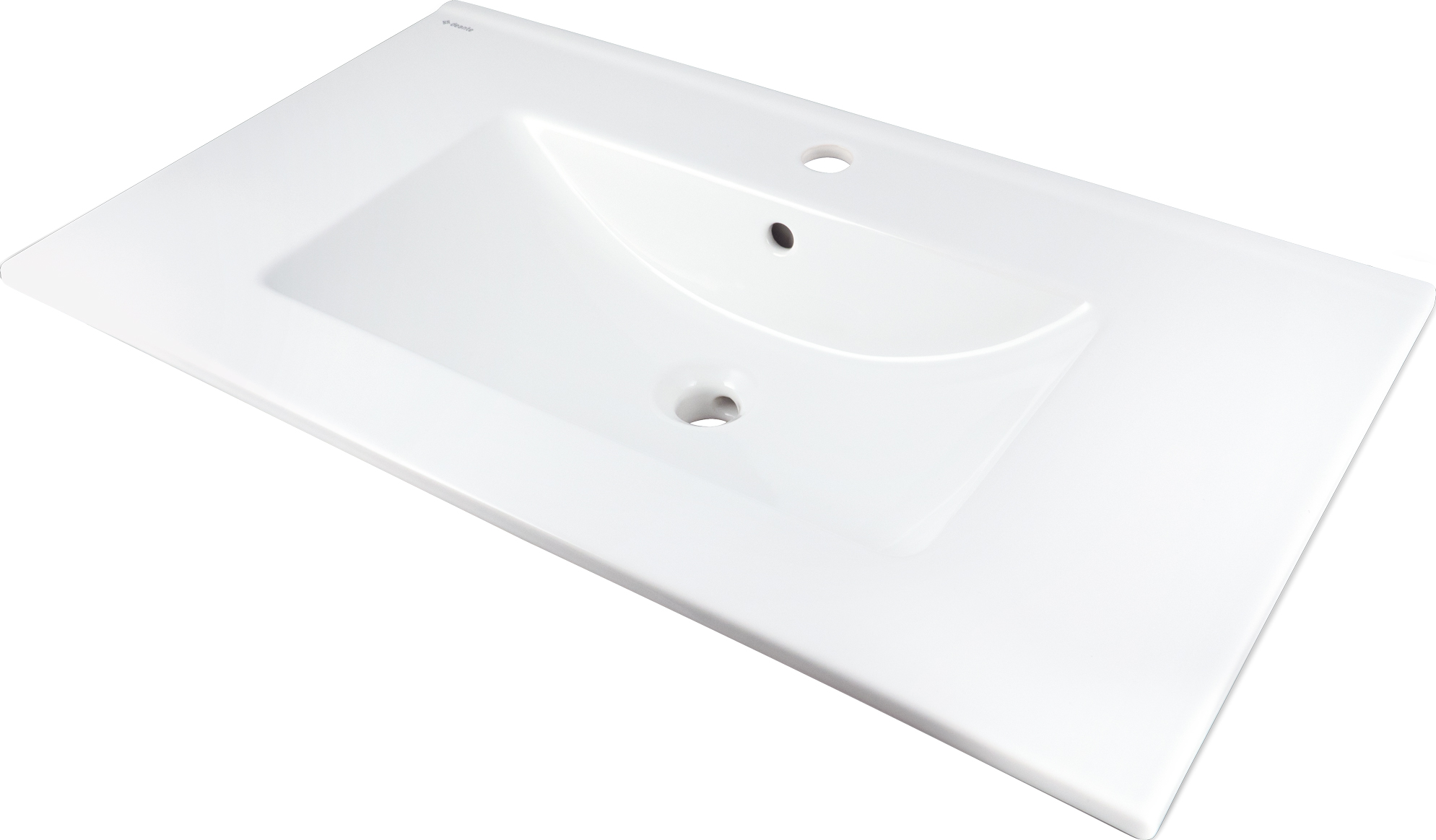 Deante Tubo Waschbecken 81.5x47 cm rechteckig Möbel weiß CTU_648M