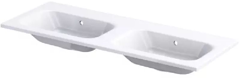 Oristo Uni Waschbecken 121x46 cm rechteckig Möbel weiß UME-AR-120-92-D-BO