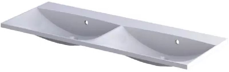 Oristo Uni Waschbecken 120x46.5 cm rechteckig Möbel weiß UME-AM-120-92-D-BO