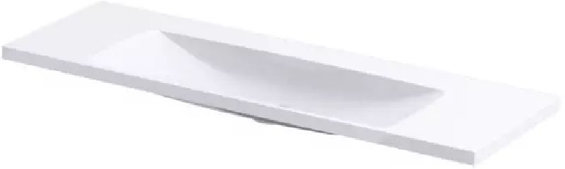 Oristo Compact Waschbecken 120x38 cm rechteckig Möbel weiß UME-C-ET-120-92-BO