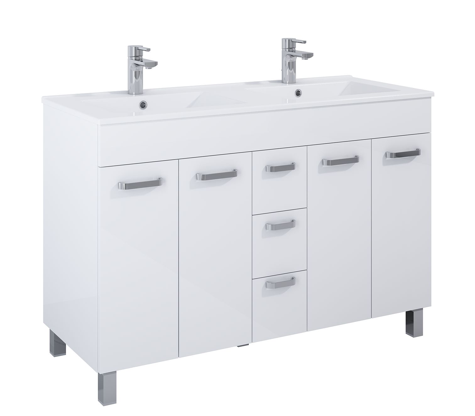 Elita Sunn Waschbecken mit Unterschrank 121.2 cm weiß RE169196008060