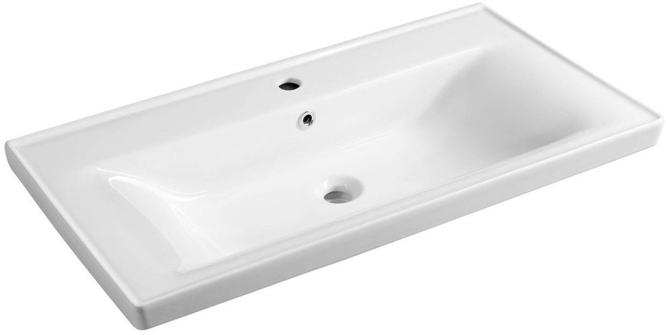 Aqualine Sava Waschbecken 90x46 cm rechteckig Klassisch-Möbel weiß 2090