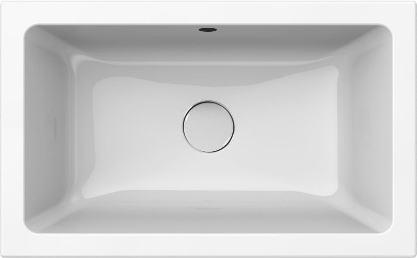 GSI Kube X Waschbecken 60x37 cm rechteckig Einbauwaschbecken-Aufsatzwaschbecken weiß 8953911