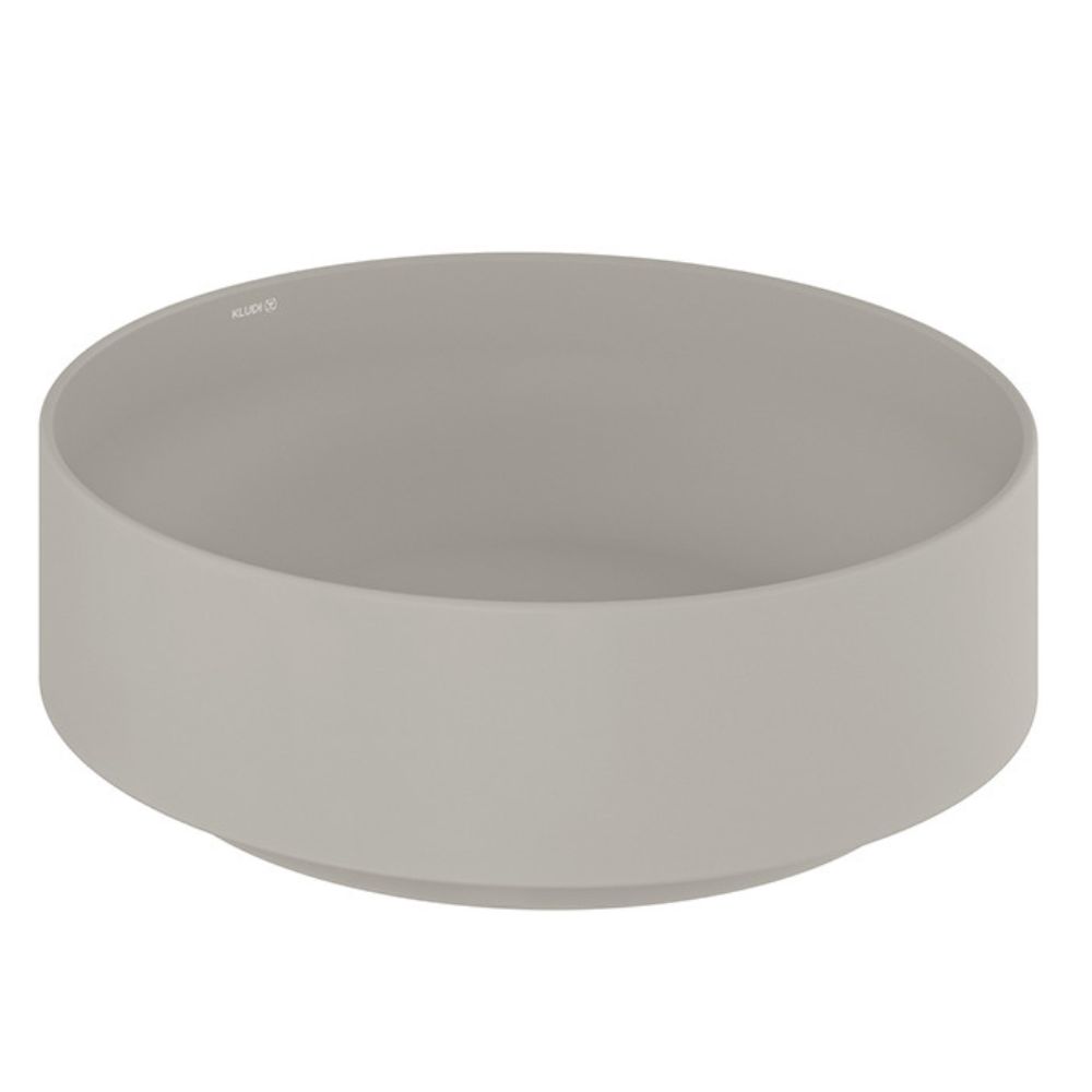 Kludi Resa R Waschbecken mit Ablaufstopfen 40x40 cm rund Aufsatzwaschbecken braun/beige 58CW10O2