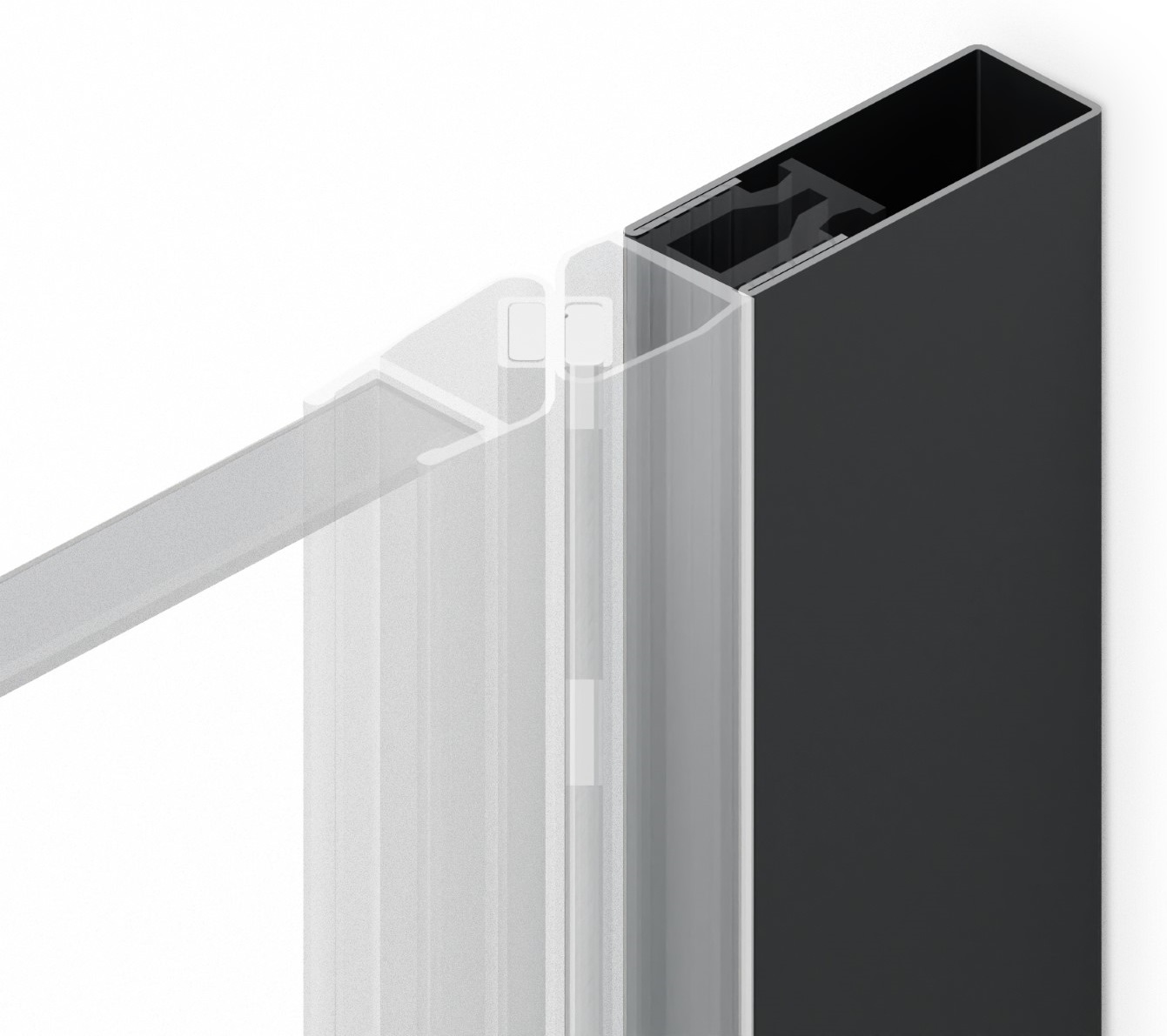 New Trendy Eventa Erweiterungsprofil schwarz PP-0039