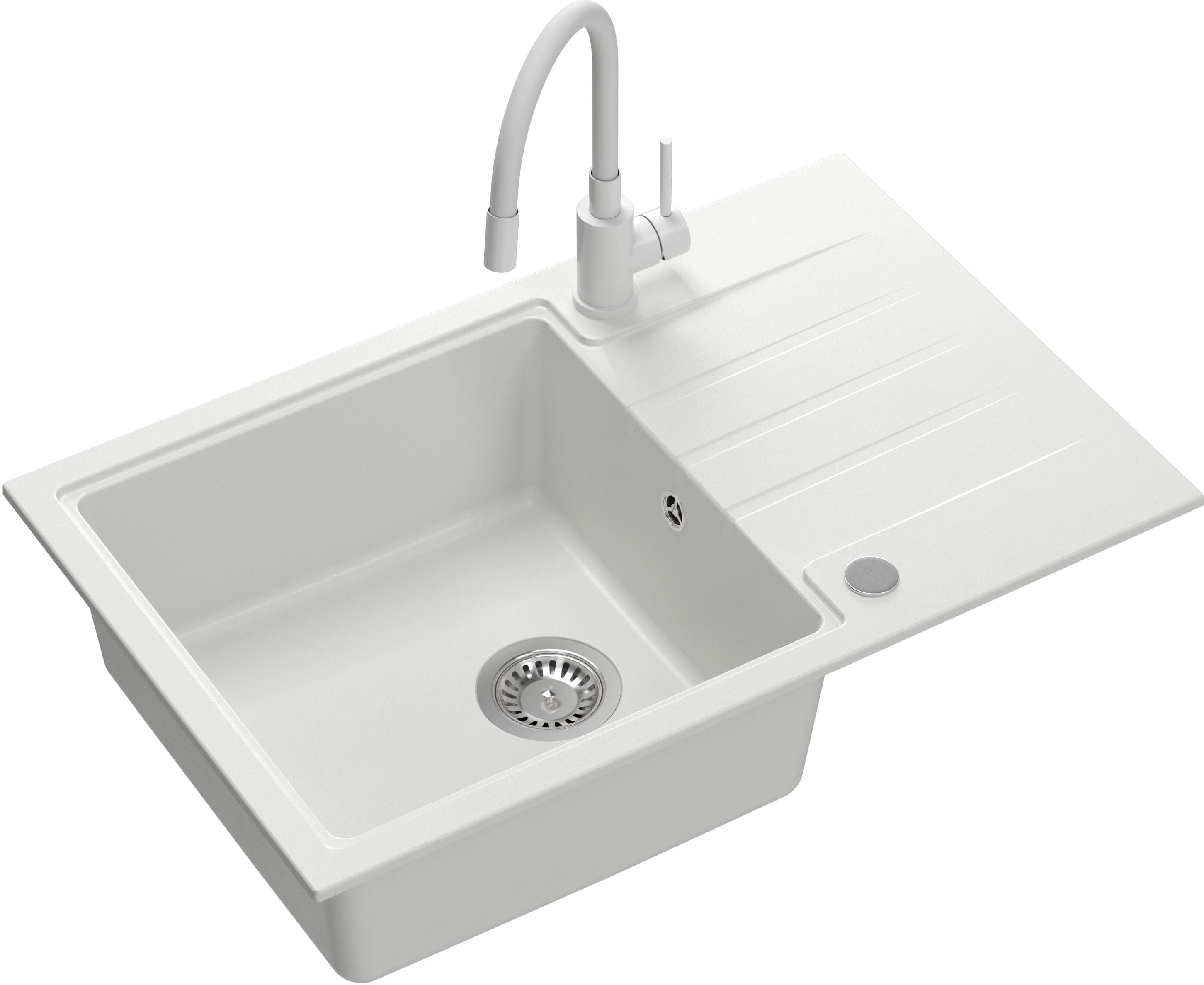 Quadron Peter waschbecken mit wasserhahn weiß/weiß HCQP7850BIK_3323503WHM
