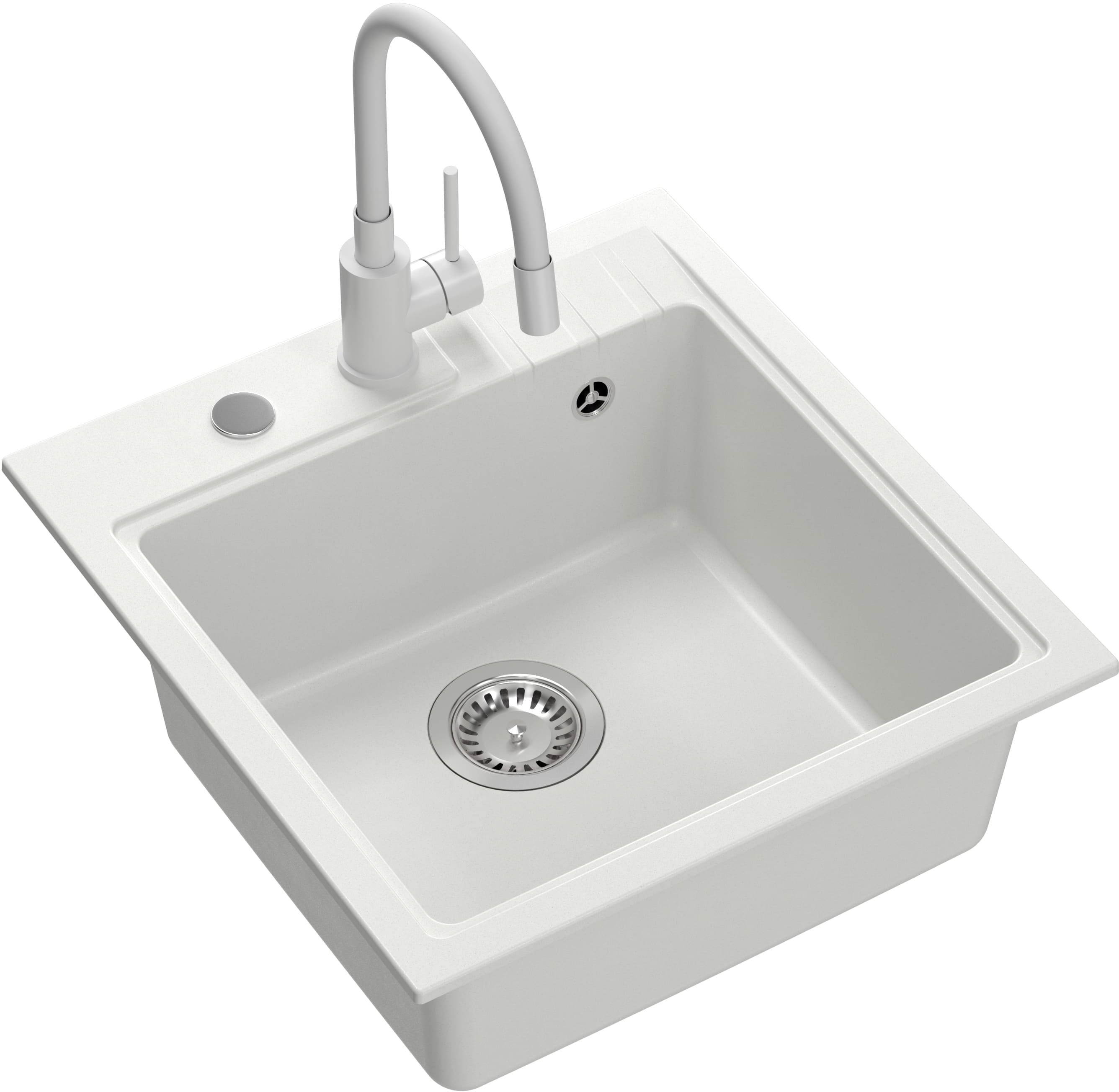 Quadron Peter waschbecken mit wasserhahn weiß/weiß HCQP5052BIK_3323503WHM