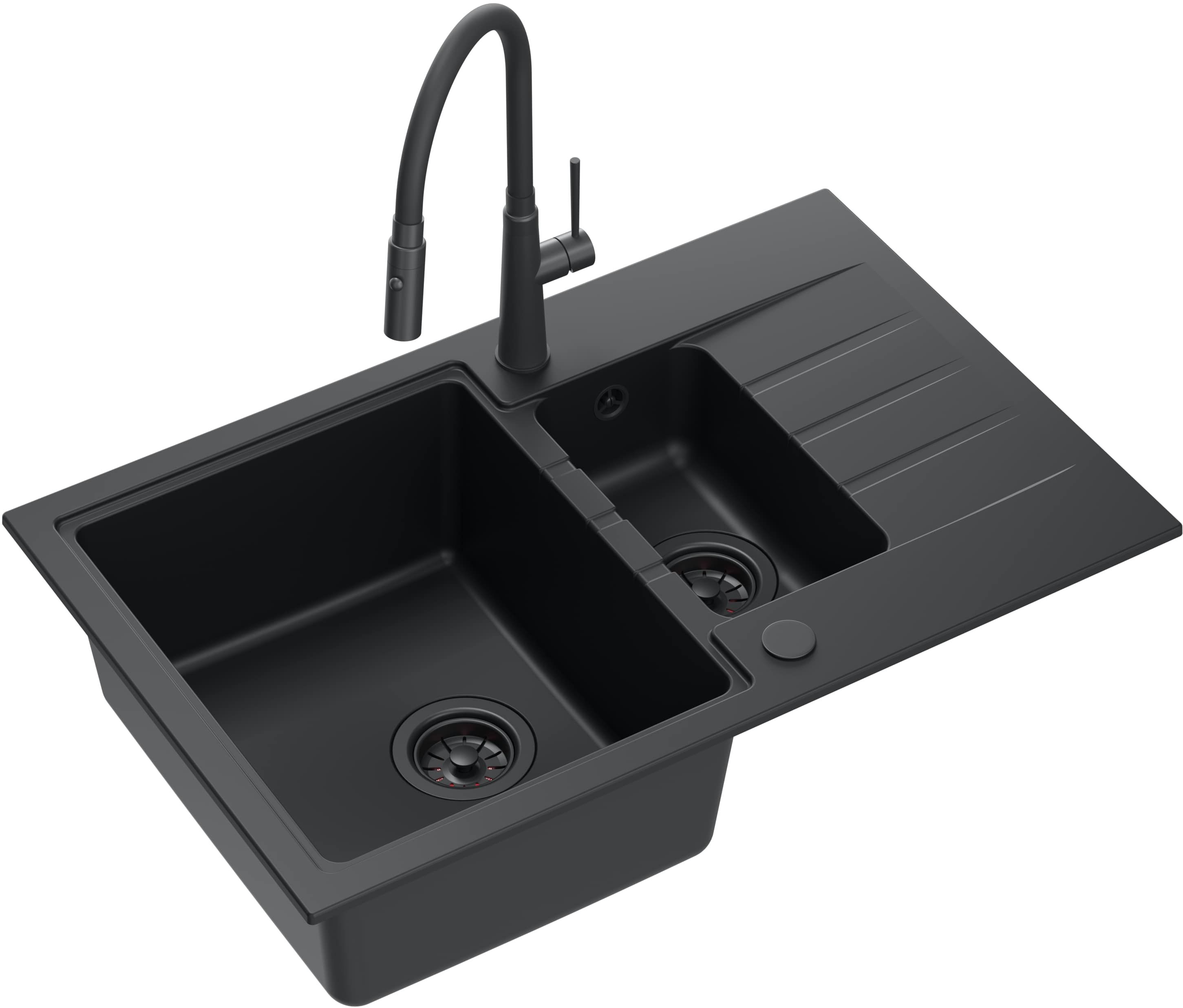 Quadron Peter waschbecken mit wasserhahn schwarz/schwarz HCQP57850BLMPC_3922505BLM