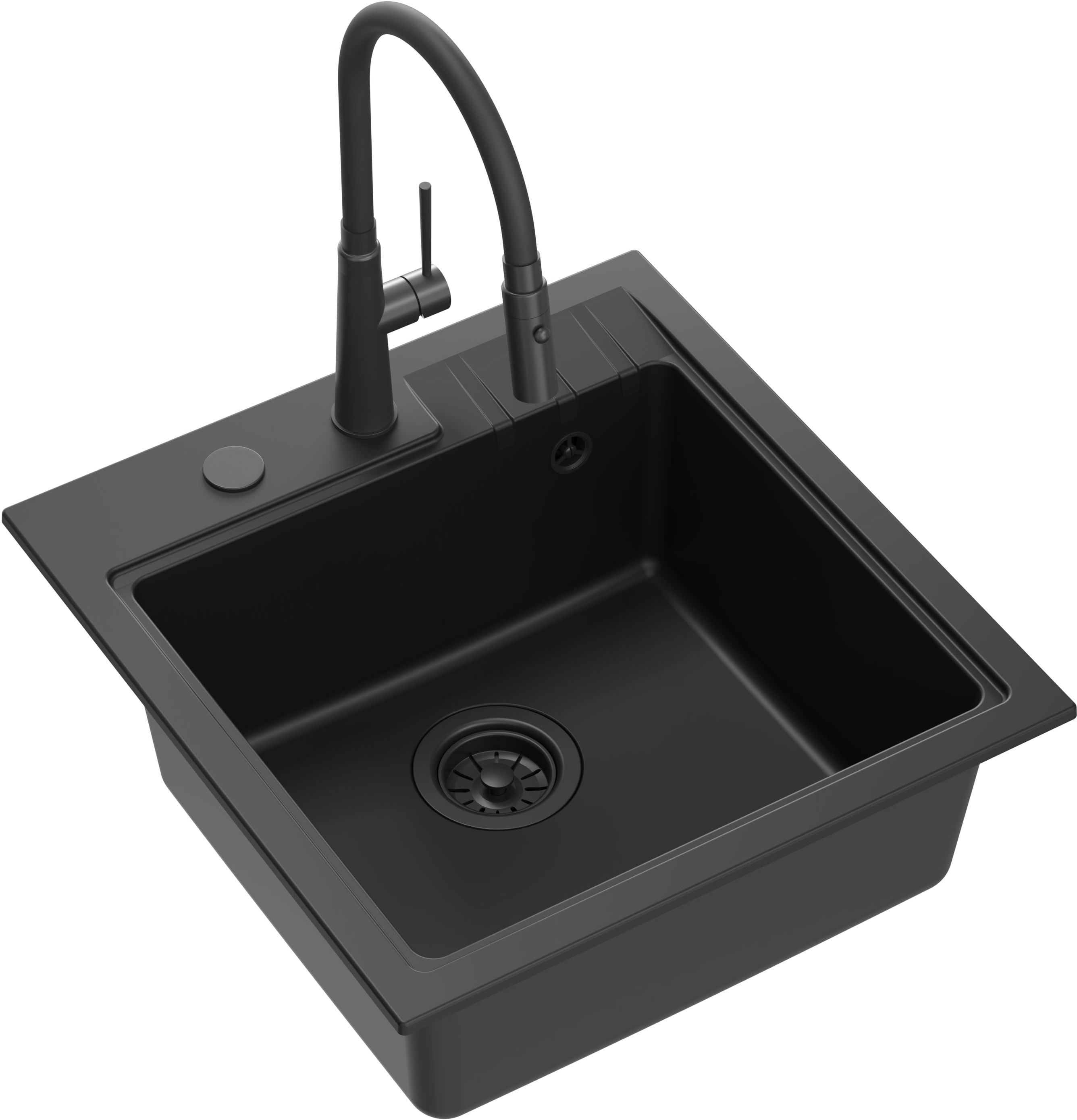 Quadron Peter waschbecken mit wasserhahn schwarz/schwarz HCQP5052BLMPC3922505BLM