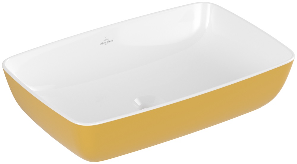 Villeroy & Boch Artis umywalka 58x38,5 cm prostokątna nablatowa biały połysk/indian summer 417258BCW9