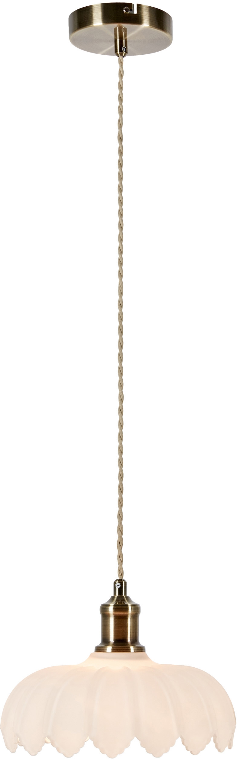 Markslöjd Kurage Pendelleuchte 1x40 W weiß-messing 108857