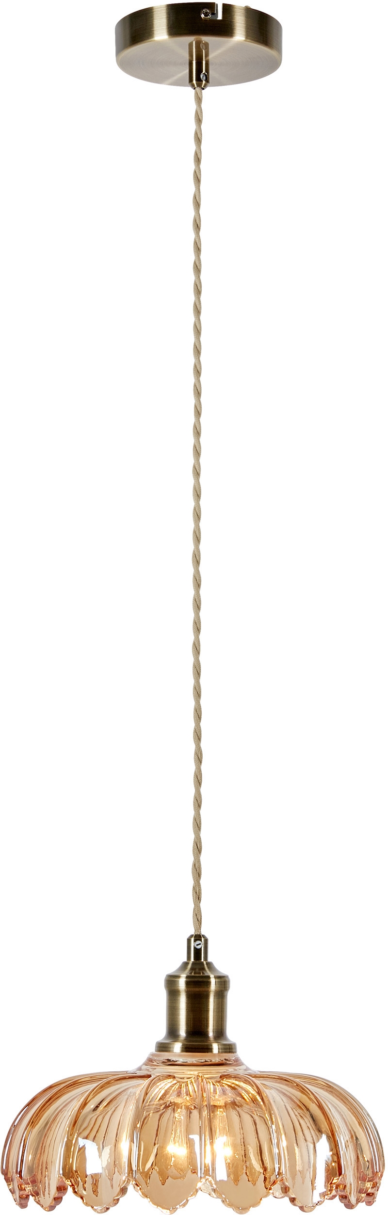 Markslöjd Kurage Pendelleuchte 1x40 W messing-bernstein 108858