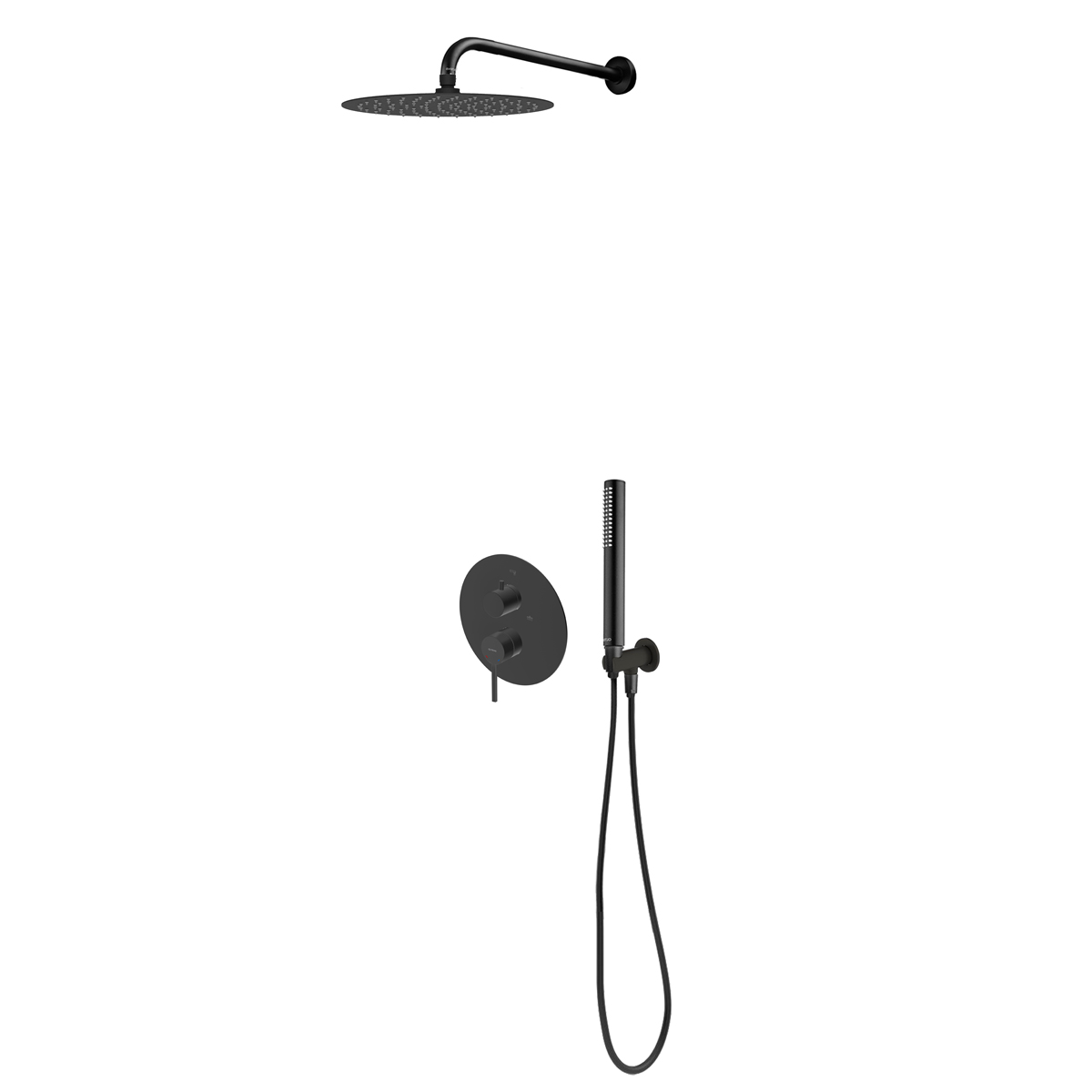 Set Badewannen- und Duscharmatur Oltens Rann 34111300, Kopfbrause Oltens Vindel 37000300, 39400300, 39304300, 37102300, 37200300