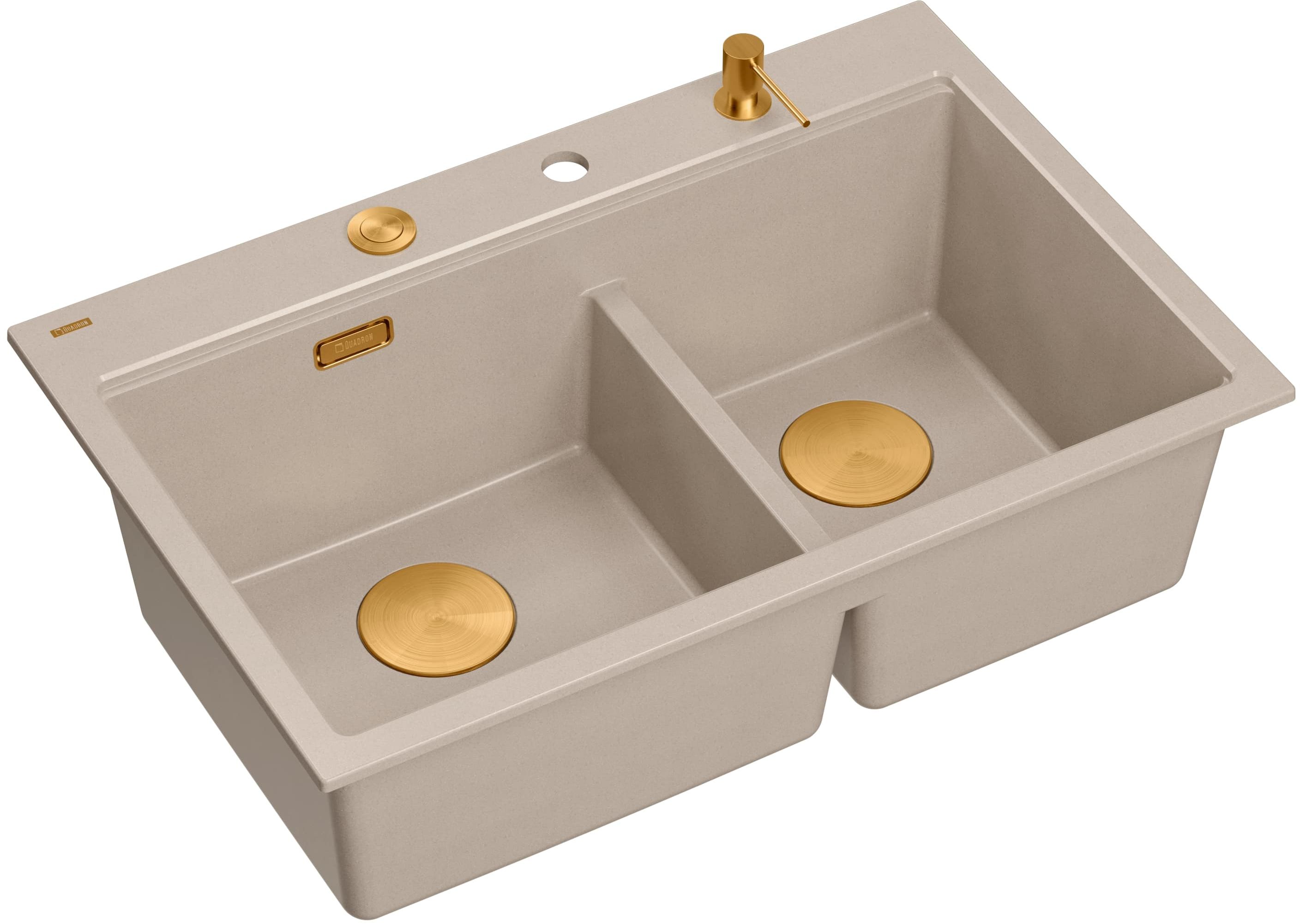 Quadron Marc 120 GraniteQ-Spüle 76x50 cm beige HQC7650U2_PVDC1