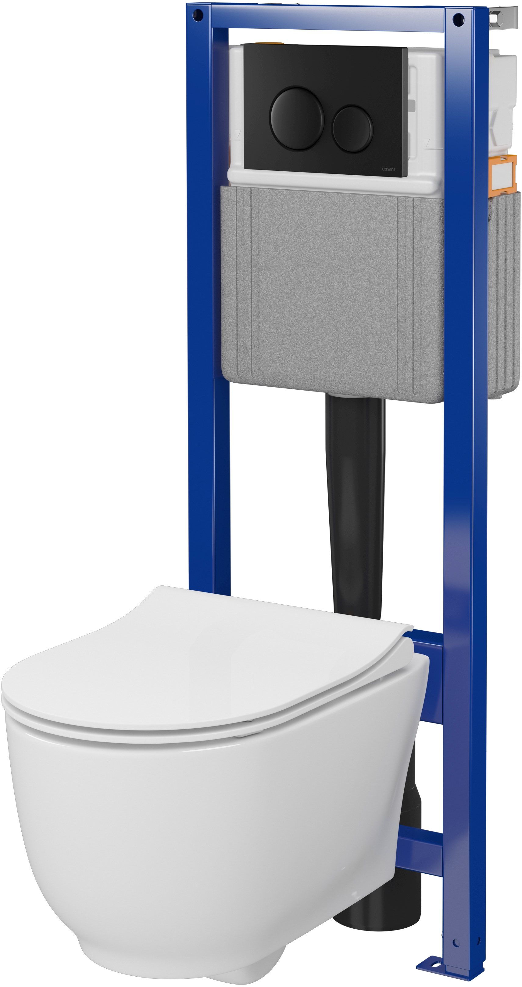 Cersanit Luna Set bestehend aus einem Rahmen mit einer Schüssel, einem Brett und einem Knopf S4028-002