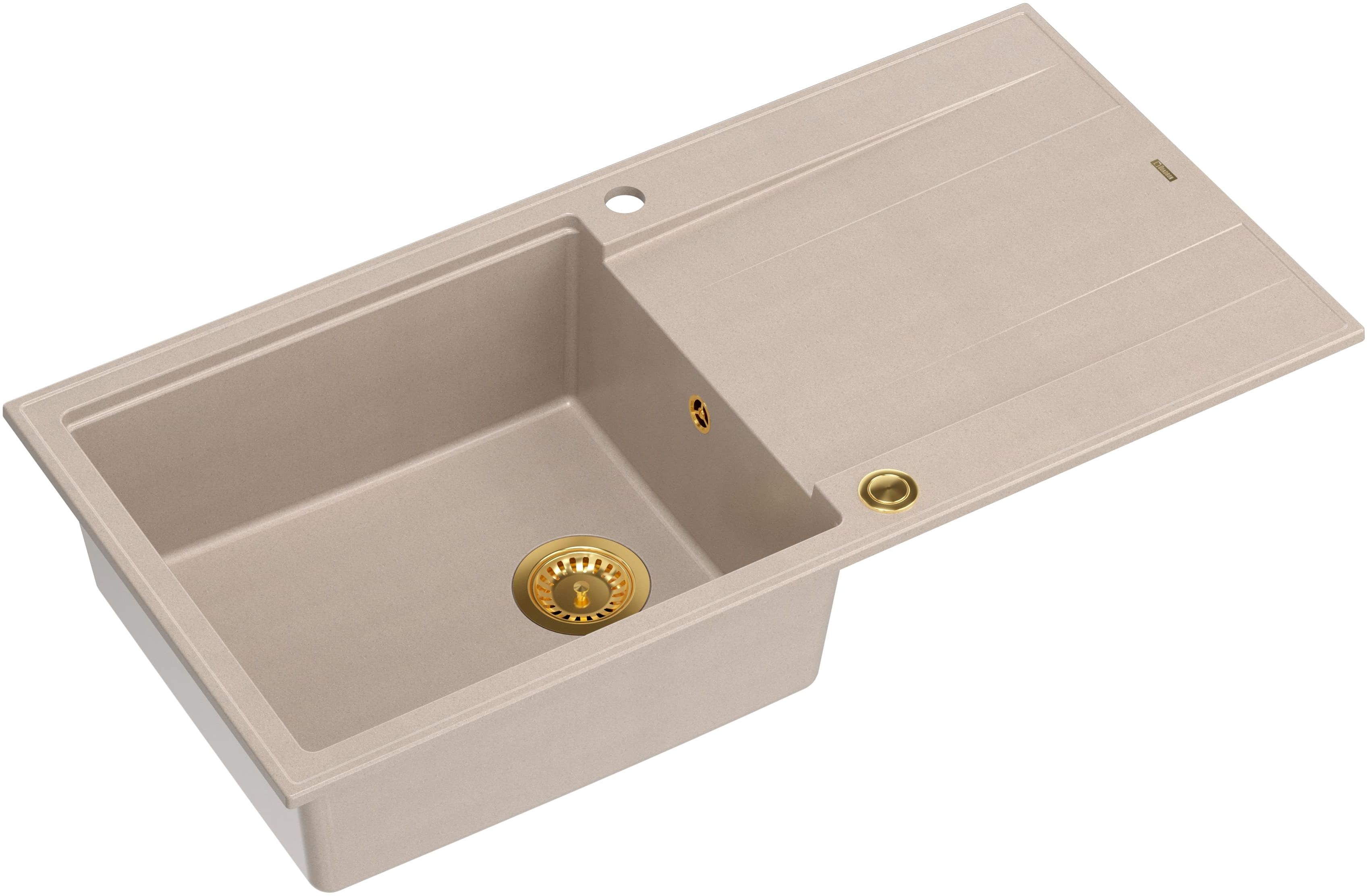 Quadron Evan GraniteQ-Spüle 100x50 cm beige HCQE10050U2_PVDG1_P2O
