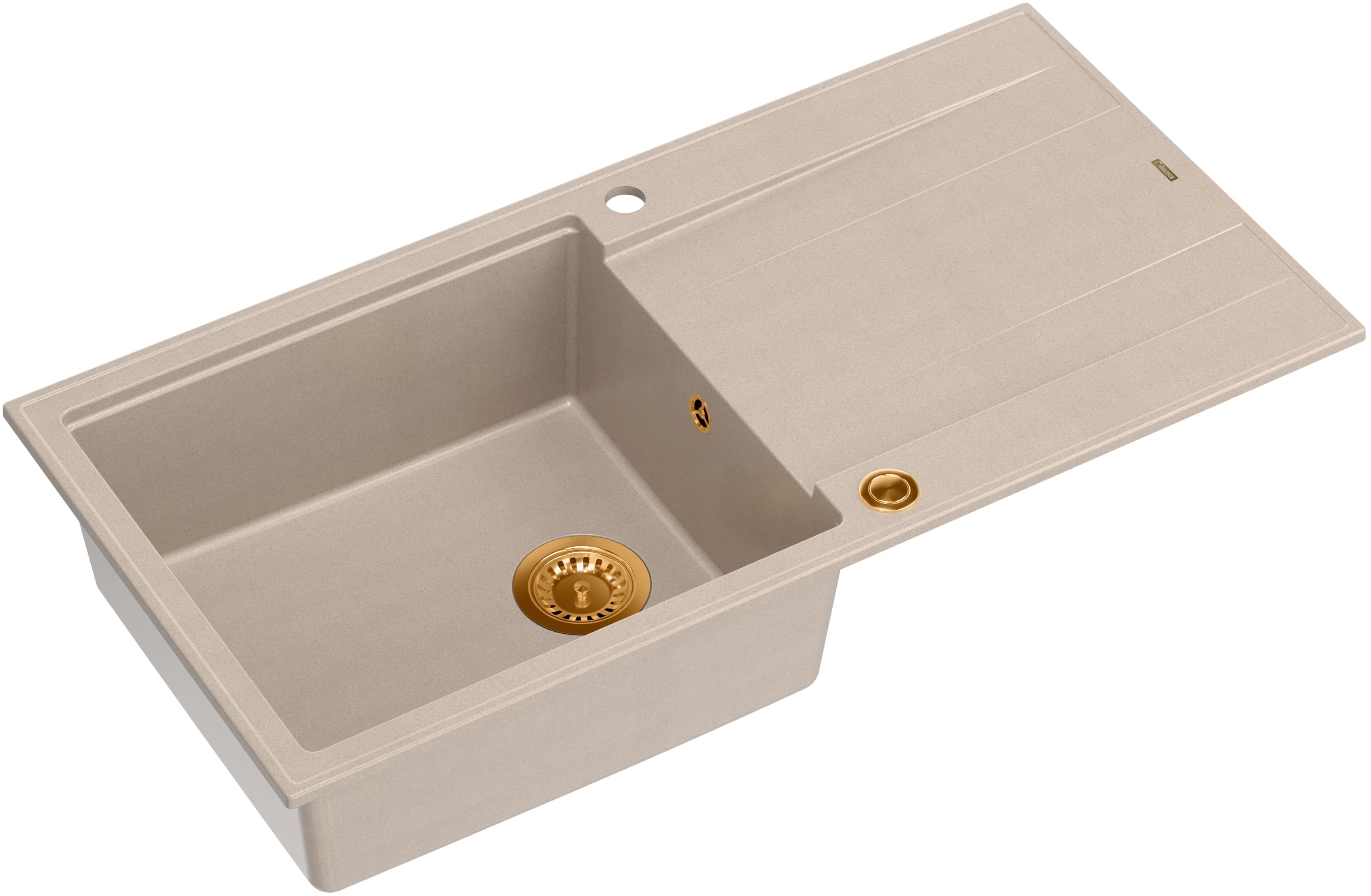 Quadron Evan GraniteQ-Spüle 100x50 cm beige HCQE10050U2_PVDC1_P2O