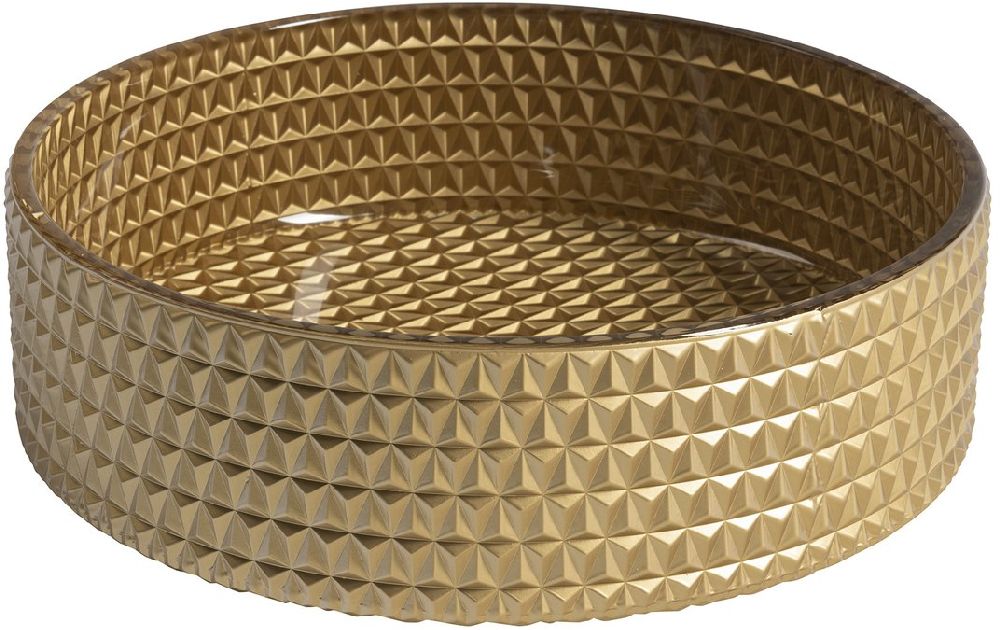 Sapho Maragua Waschbecken 35x35 cm rund Aufsatzwaschbecken gold TY214Z