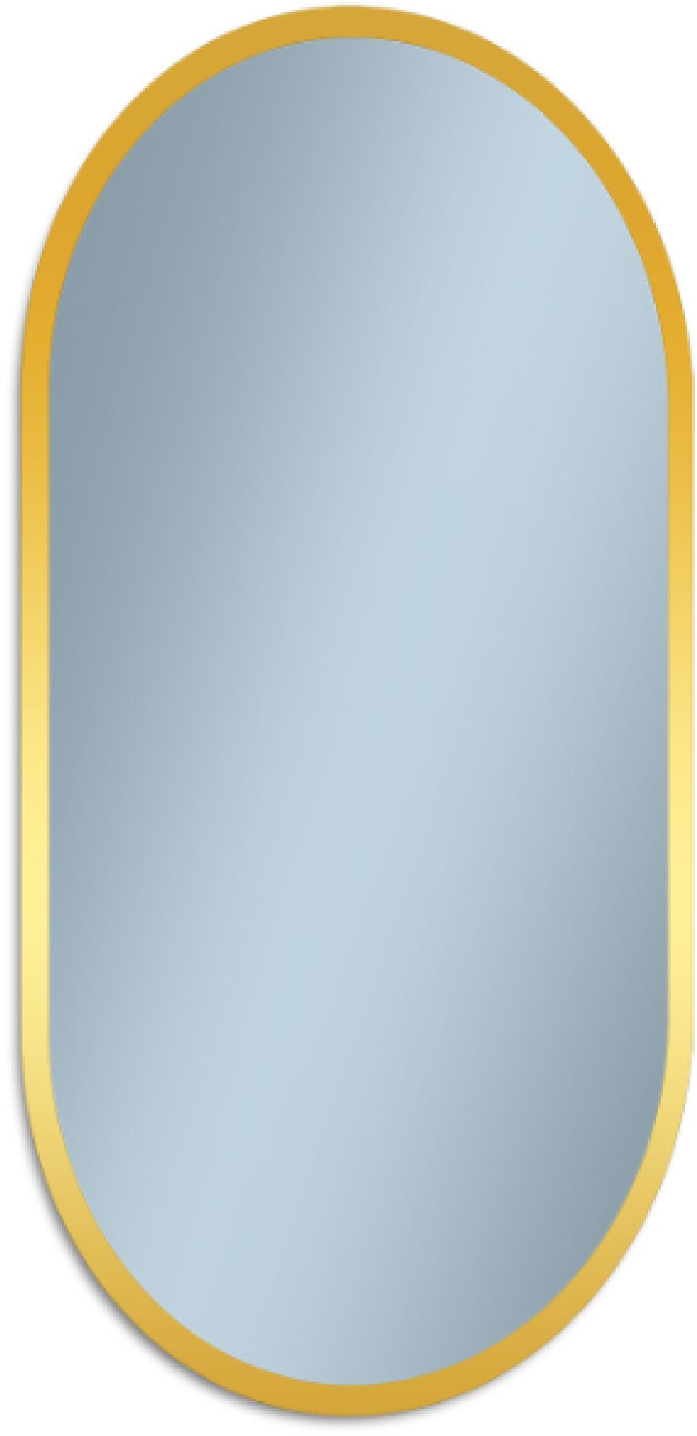 Venti Oslo Spiegel 50x90 cm oval mit Beleuchtung gold 5907722357007