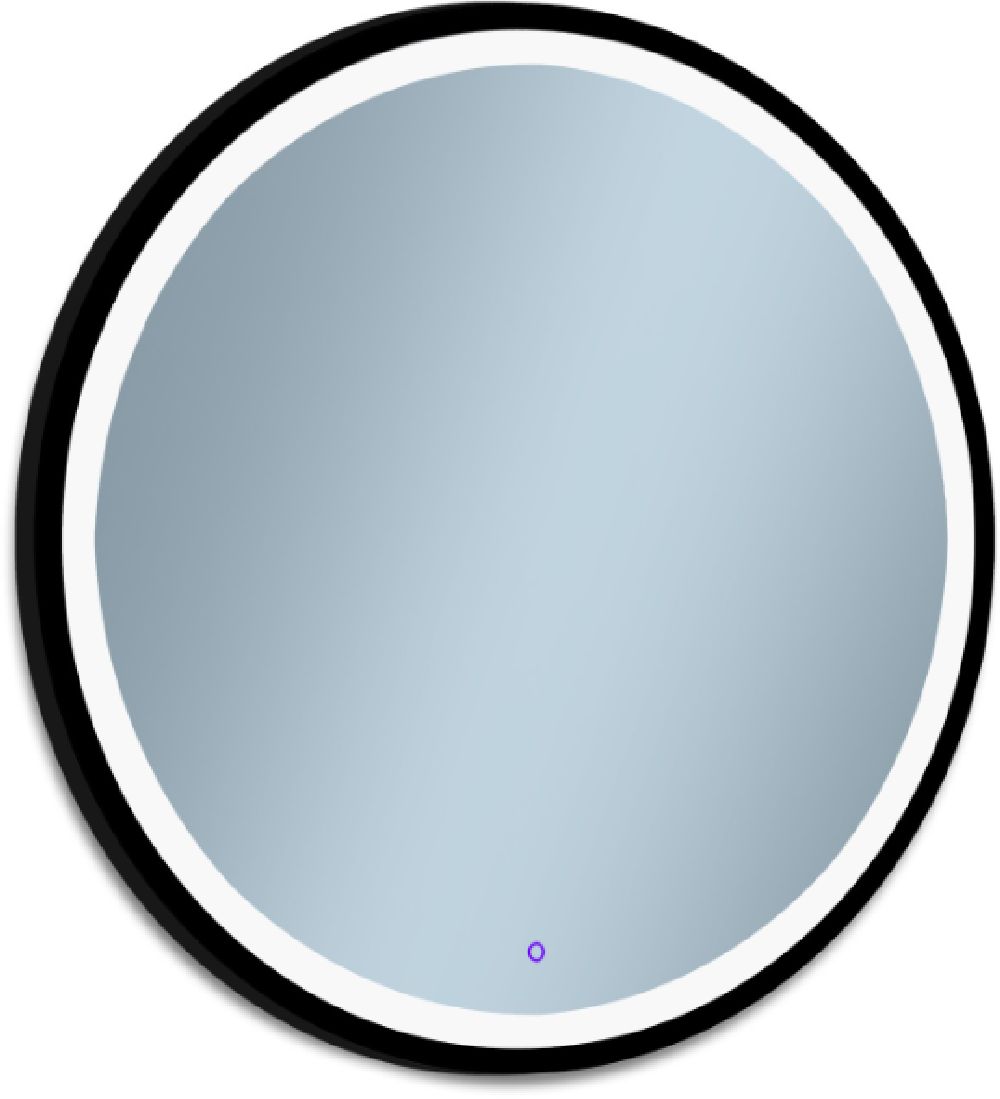 Venti Rund LED II Spiegel 80x80 cm rund mit Beleuchtung schwarz 5907459662665