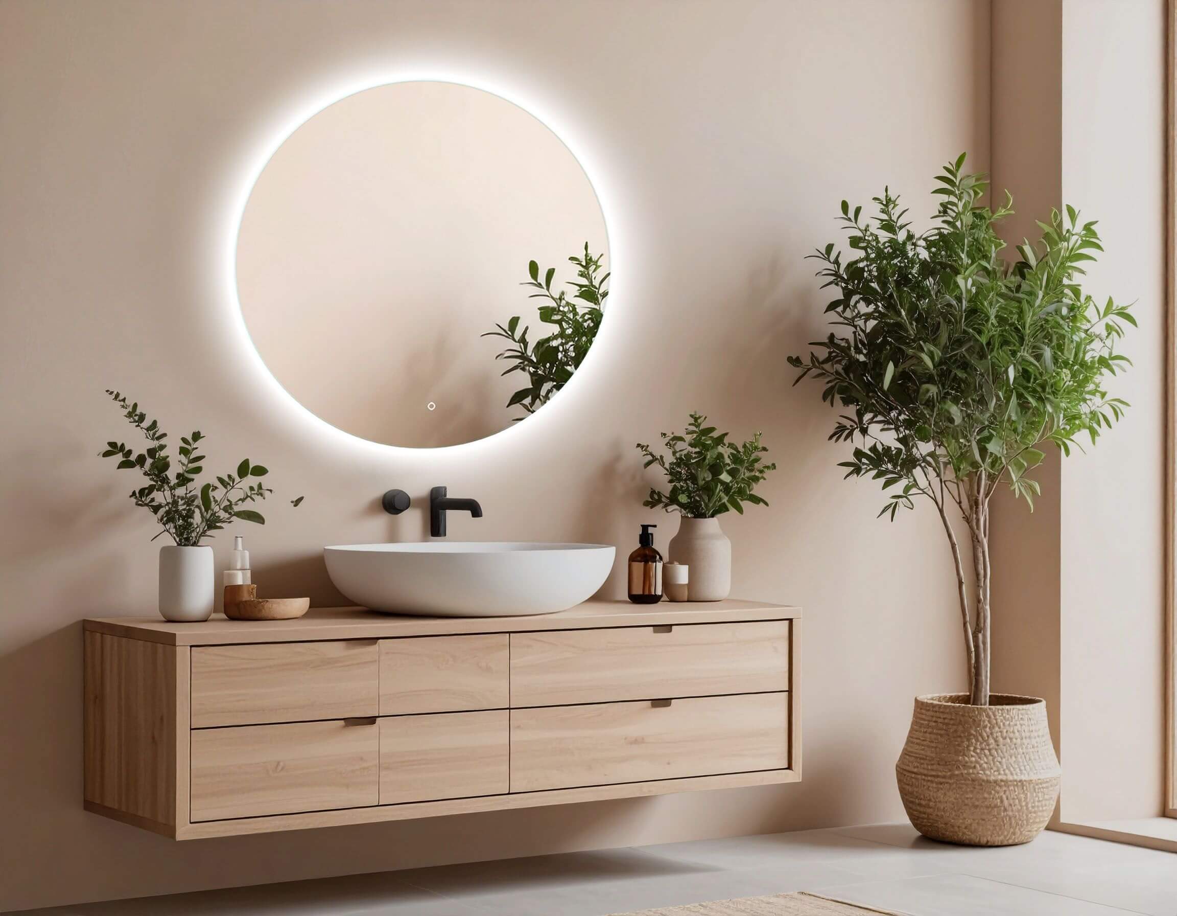 Venti Koło Led Spiegel 100x100 cm rund mit Beleuchtung 5907459662764