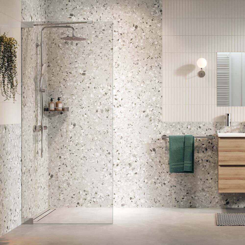 Sealskin Pure Begehbare Duschwand 90 cm chrom Glanz/durchsichtiges Glas PU010906265100