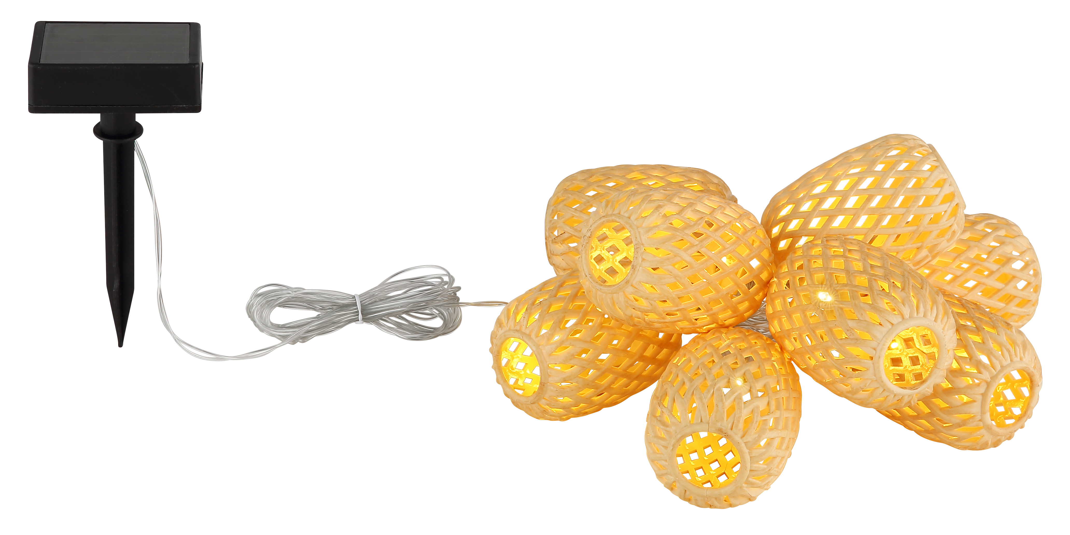 Globo Lighting Solar Außen-Girlande 1x0.06 W schwarz 36129-8