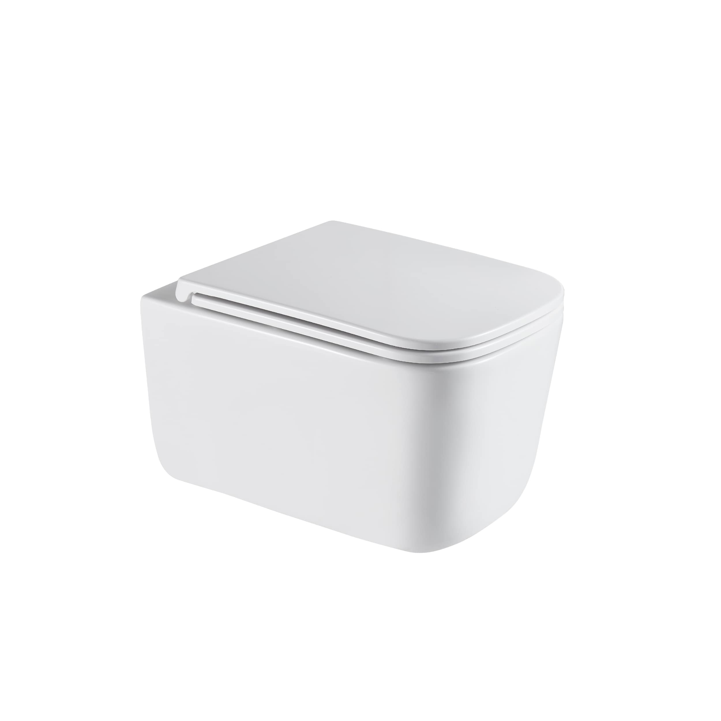 Invena Malaga WC-Becken mit Absenkautomatik-Sitz hängend Spülrandlos mit Wirbelspülung weiß Glanz CE-96-001