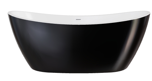 Besco Ayla Freistehende Badewanne 170x80 cm oval zweifarbig #WAS-170ABBI