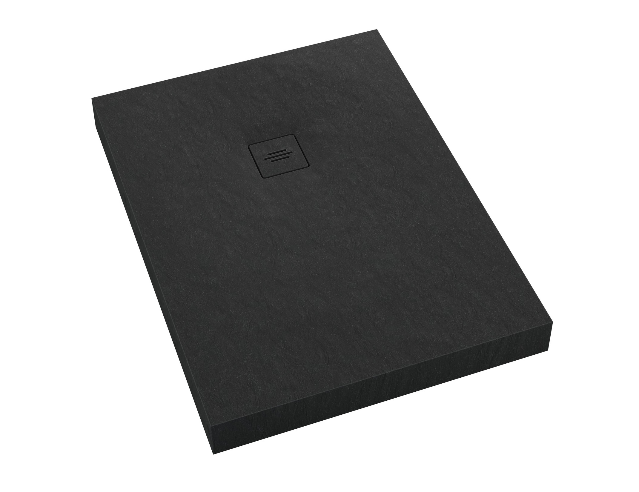 Schedline Nonlimits Black Stone Rechteckige Duschwanne + Abdeckung 90x70 cm schwarz 3ST.N1P-7090/C/ST-M1/C/ST