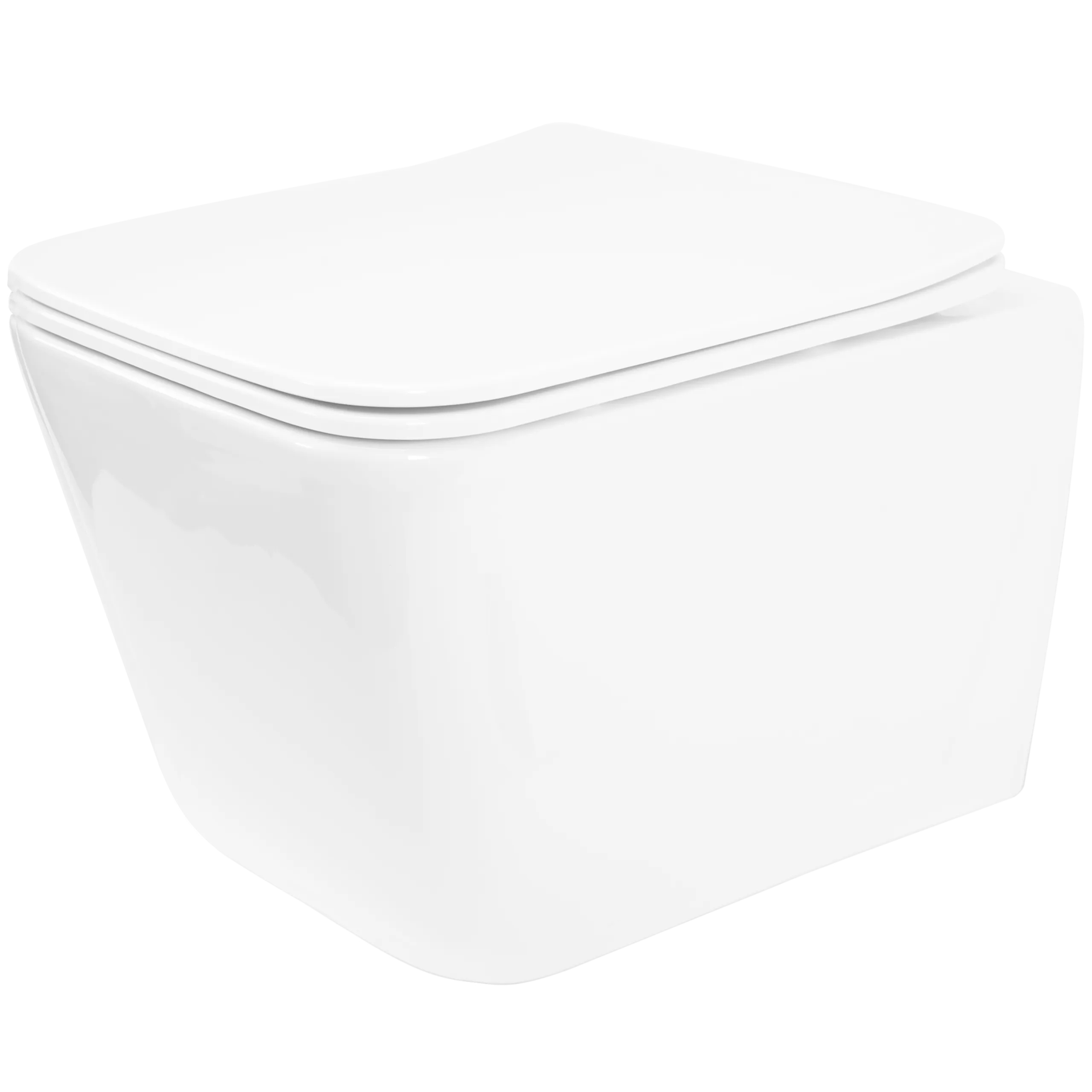 Rea Julio WC-Becken mit Absenkautomatik-Sitz hängend Spülrandlos weiß REA-C4803