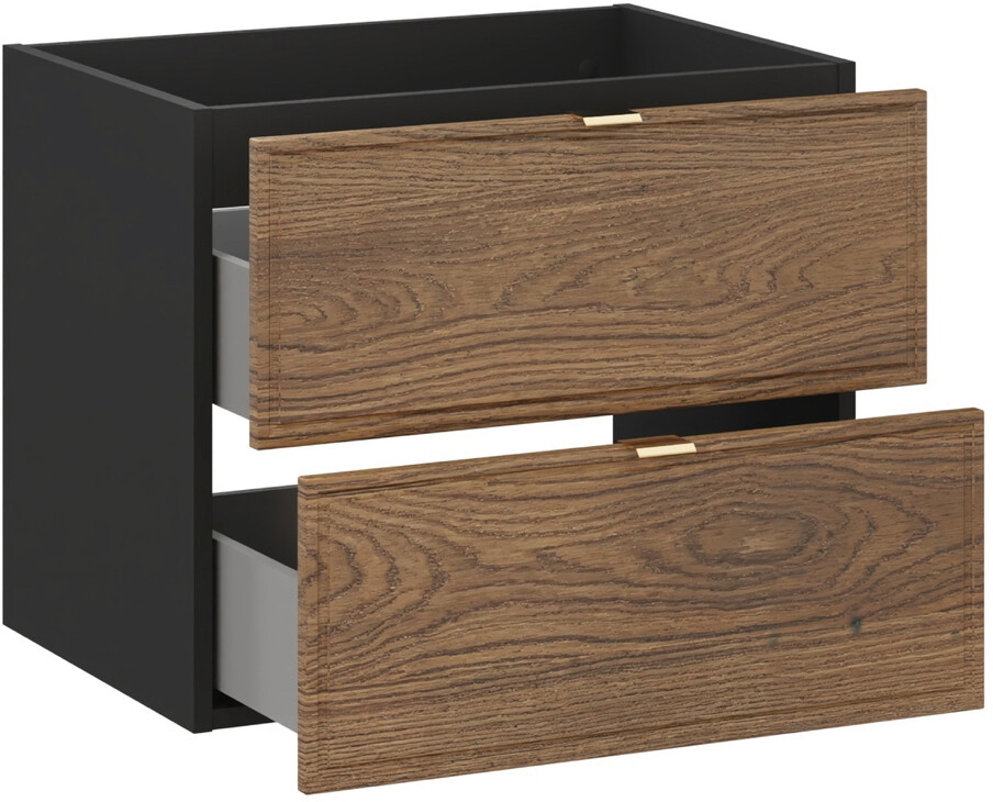 Comad Talia Casella Kabinett 60x45.6x50 cm Unterschrank hängend schwarz-eiche TALIA CASELLA 82-60-46-2S