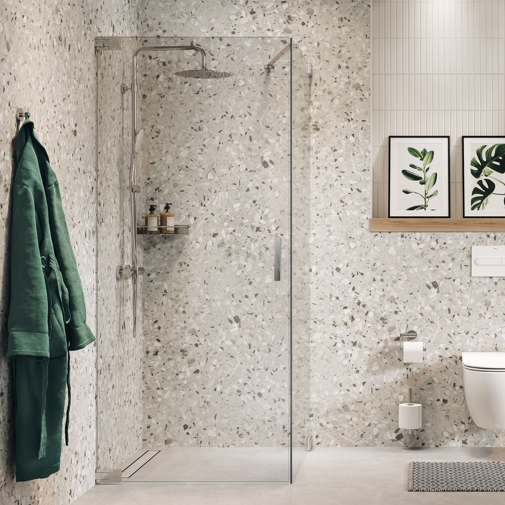 Sealskin Pure Duschtüren 90 cm aufklappbar chrom Glanz/durchsichtiges Glas PU160906265100