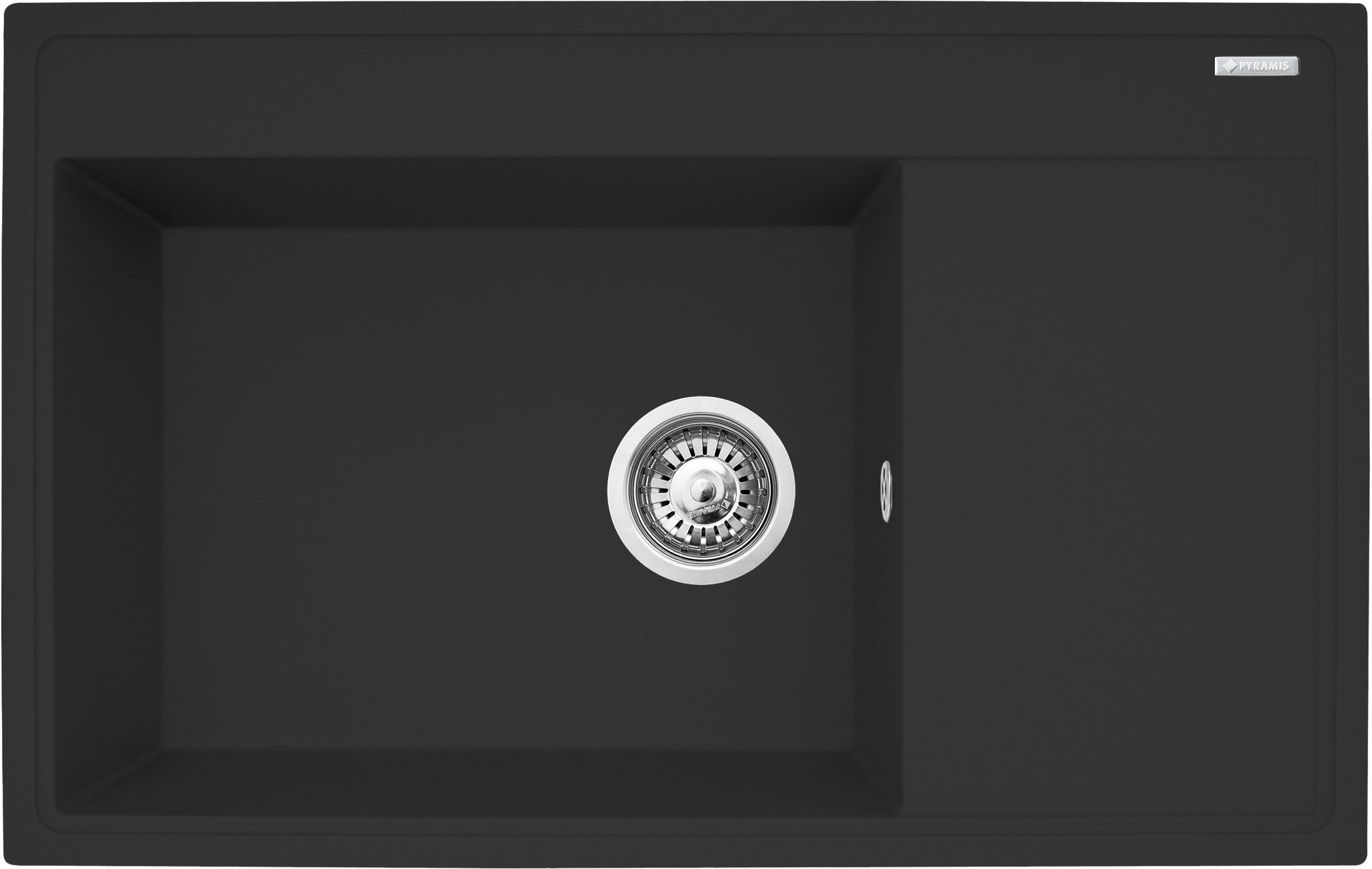 Pyramis Camea Granitspüle 79x50 cm schwarz 070168401