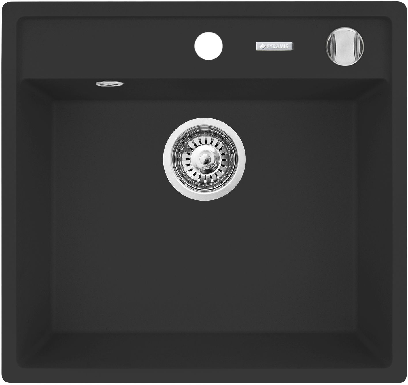 Pyramis Camea granitspüle 53x50 cm schwarz 070168301