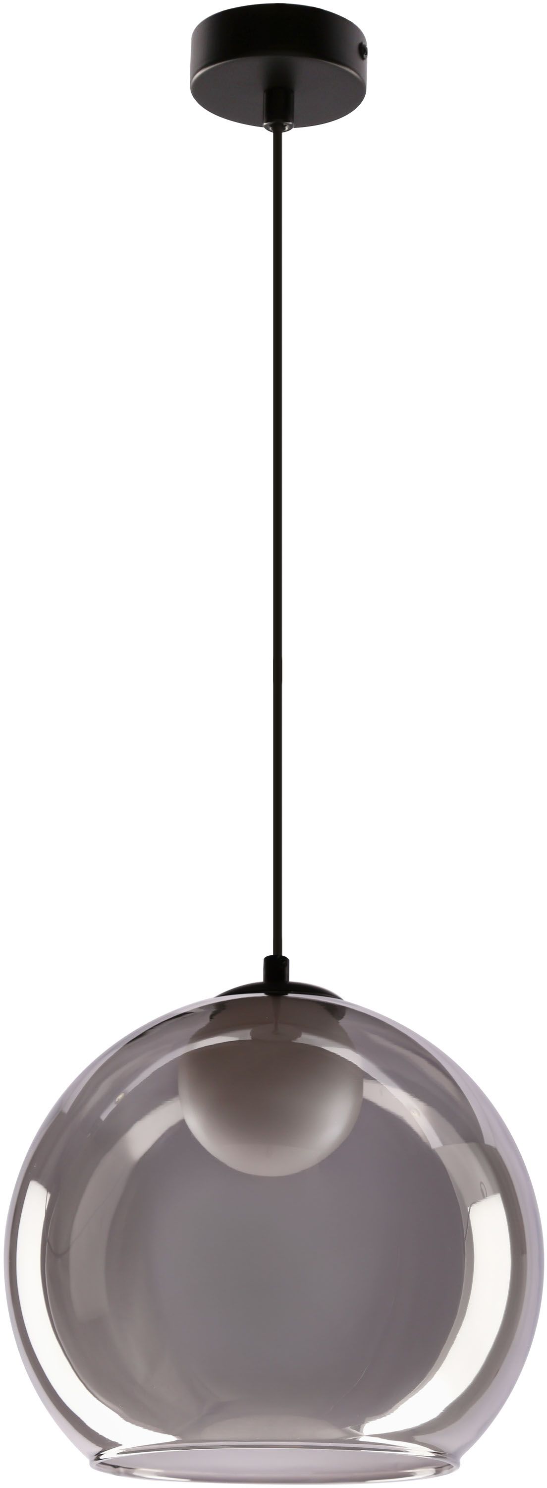 Candellux Brin Pendelleuchte 1x15 W schwarz-verraucht 31-38333