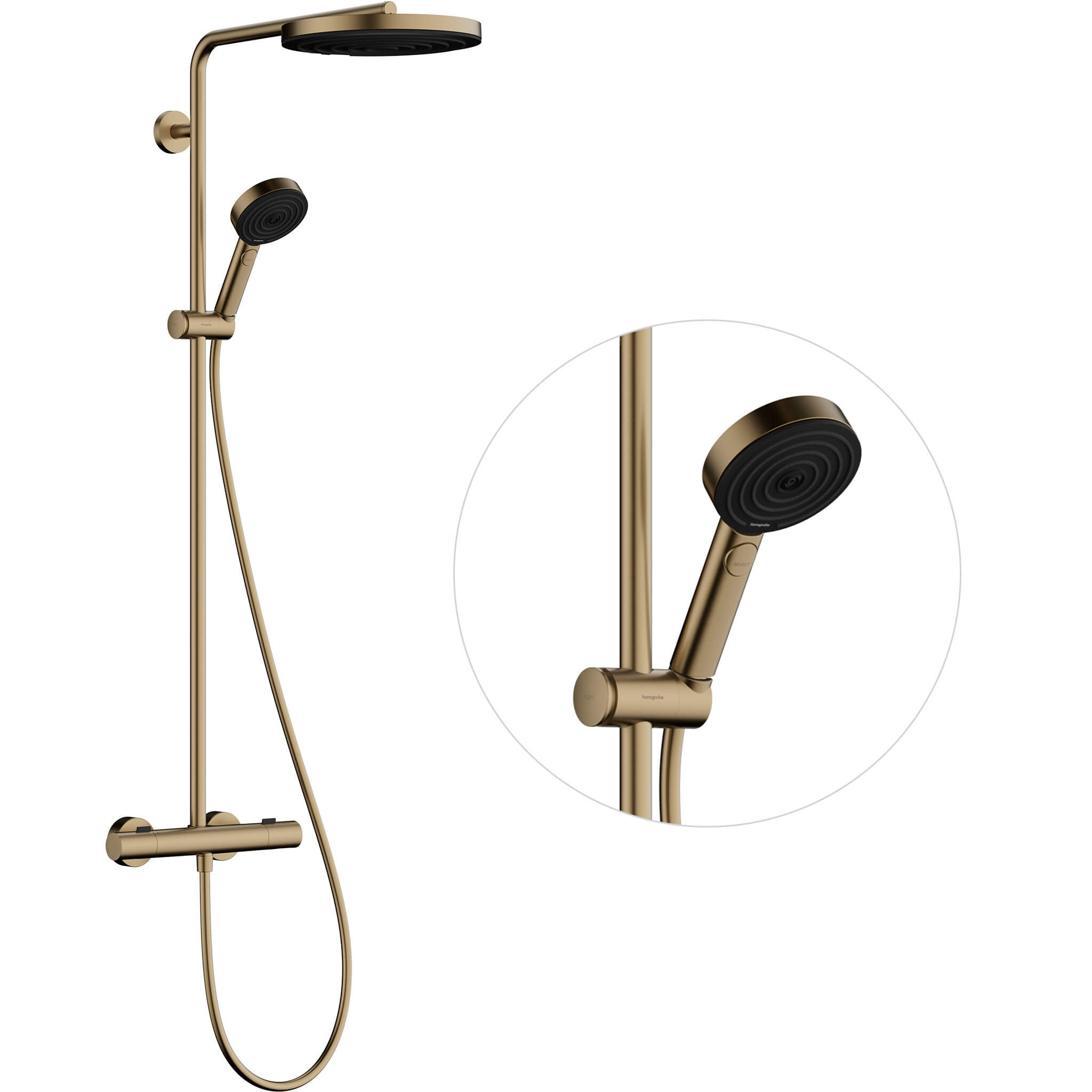 Hansgrohe iFrame Duschset Wandmontage mit Kopfbrause || 24237140