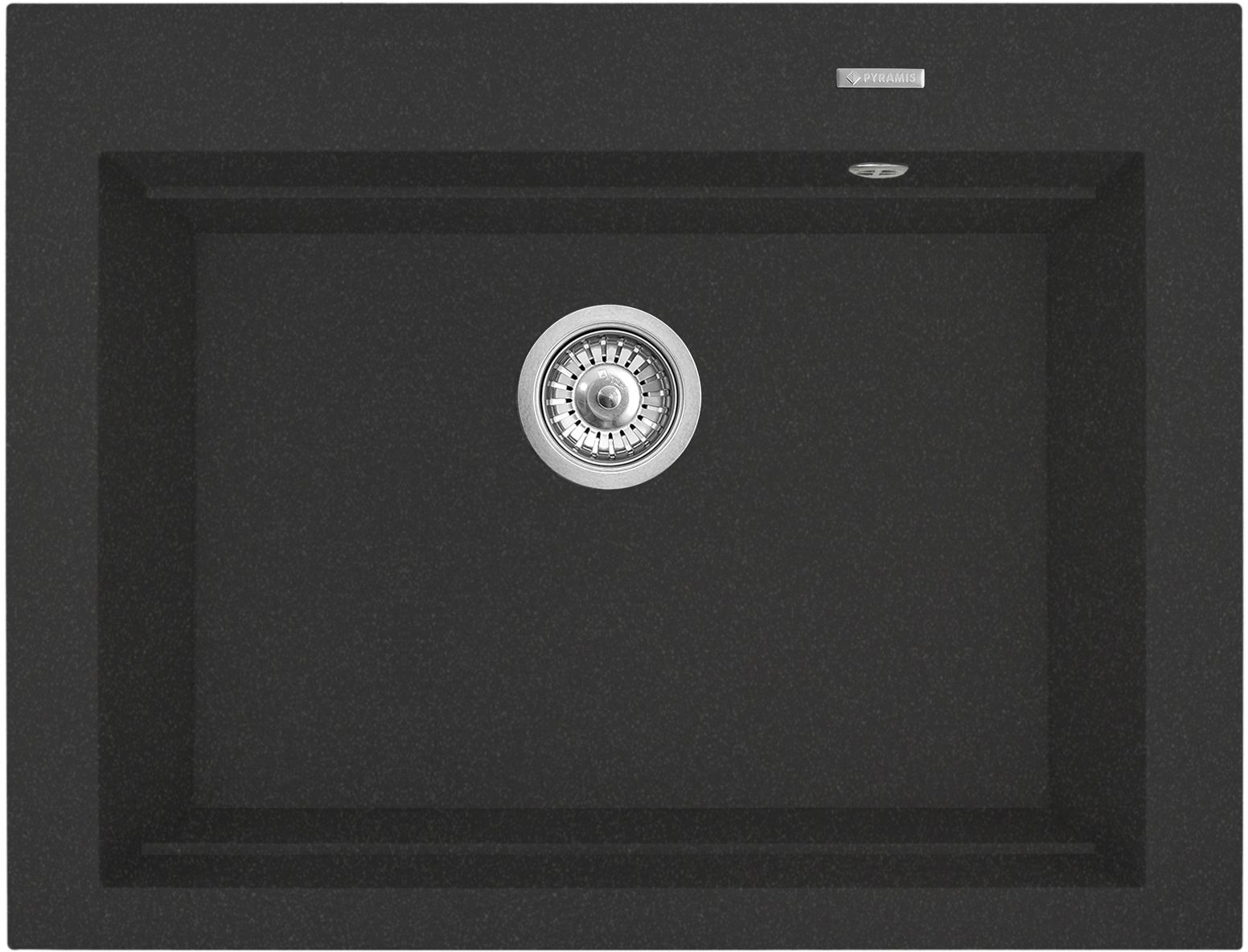 Pyramis Siros granitspüle 67x51.5 cm schwarz 070094201