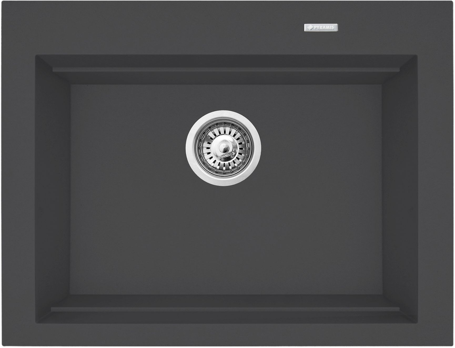 Pyramis Siros granitspüle 67x51.5 cm grau/graphit/onyx 070094401