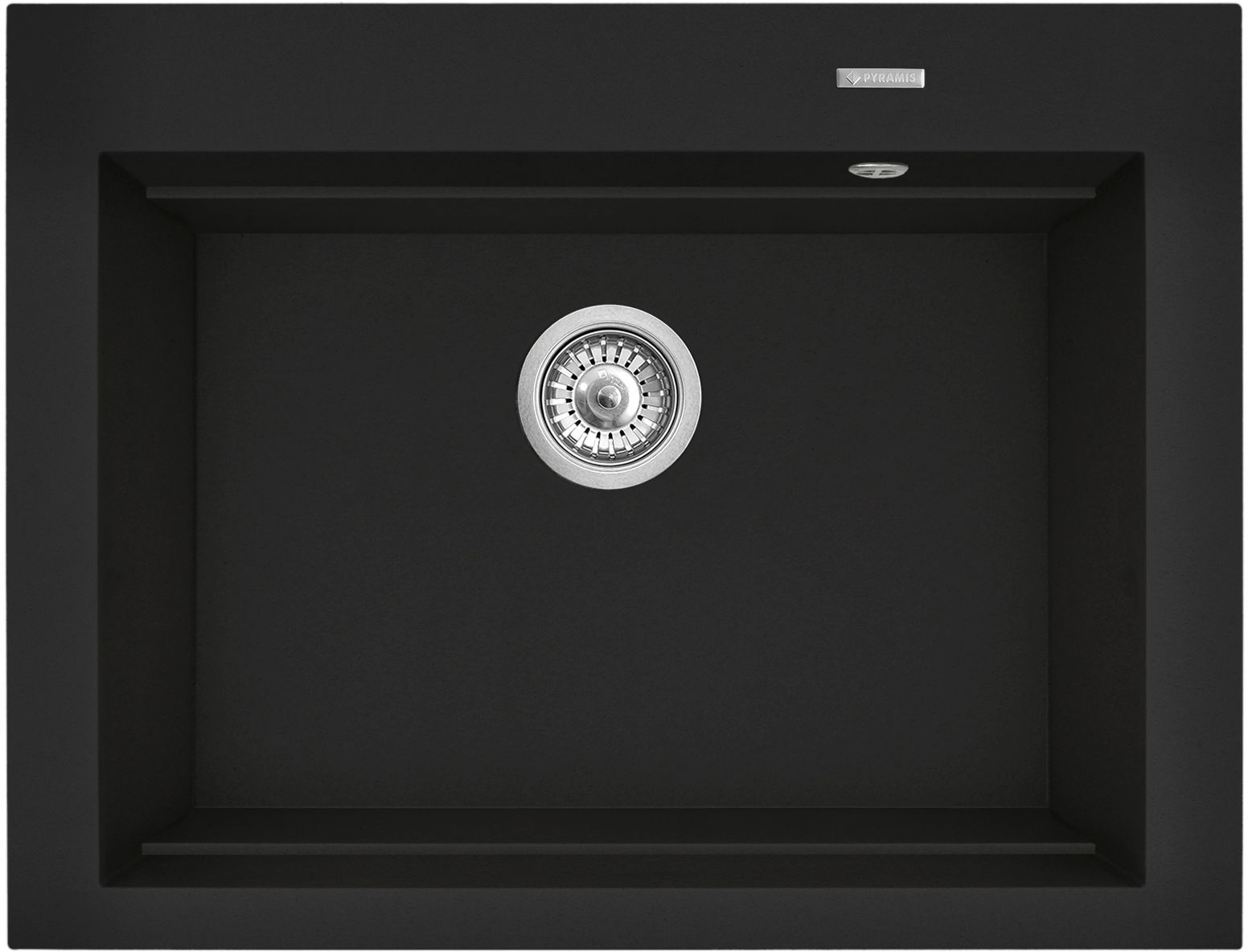 Pyramis Siros granitspüle 67x51.5 cm grau/graphit/onyx 070169101