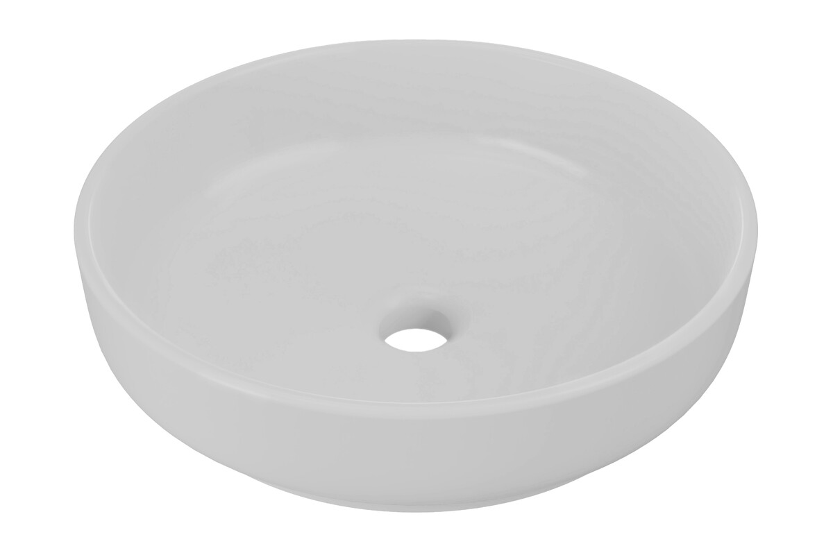 Comad River 1 Waschbecken 40x40 cm rund Aufsatzwaschbecken grauer Stein RIVER 1 CONCRETE GREY MATT UN 40 ( E-6595 )