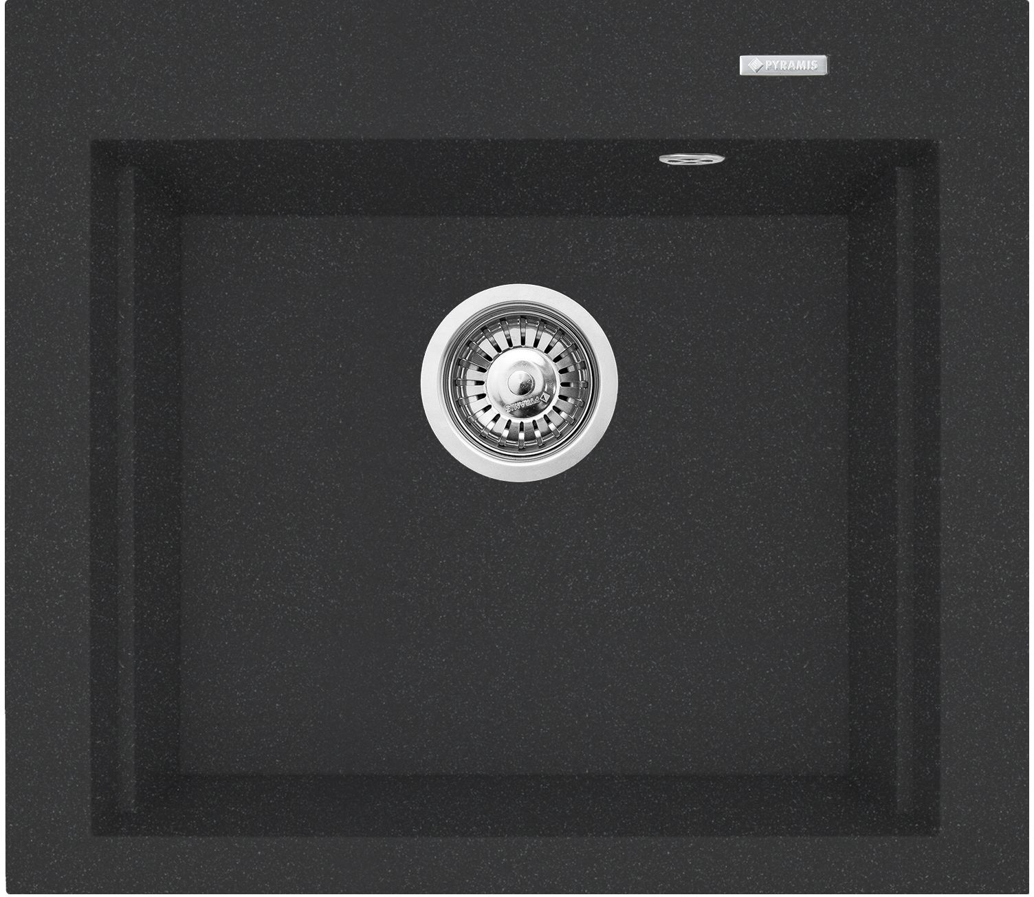 Pyramis Siros granitspüle 57x51.5 cm schwarz 070084901