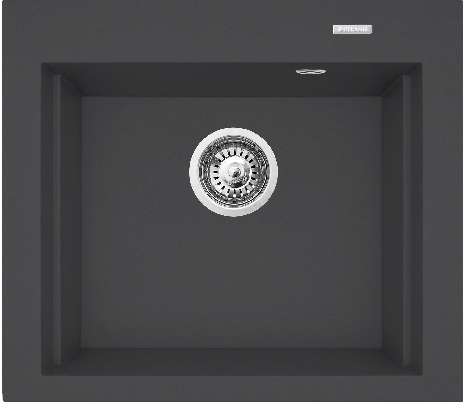 Pyramis Siros granitspüle 57x51.5 cm schwarz 070085101