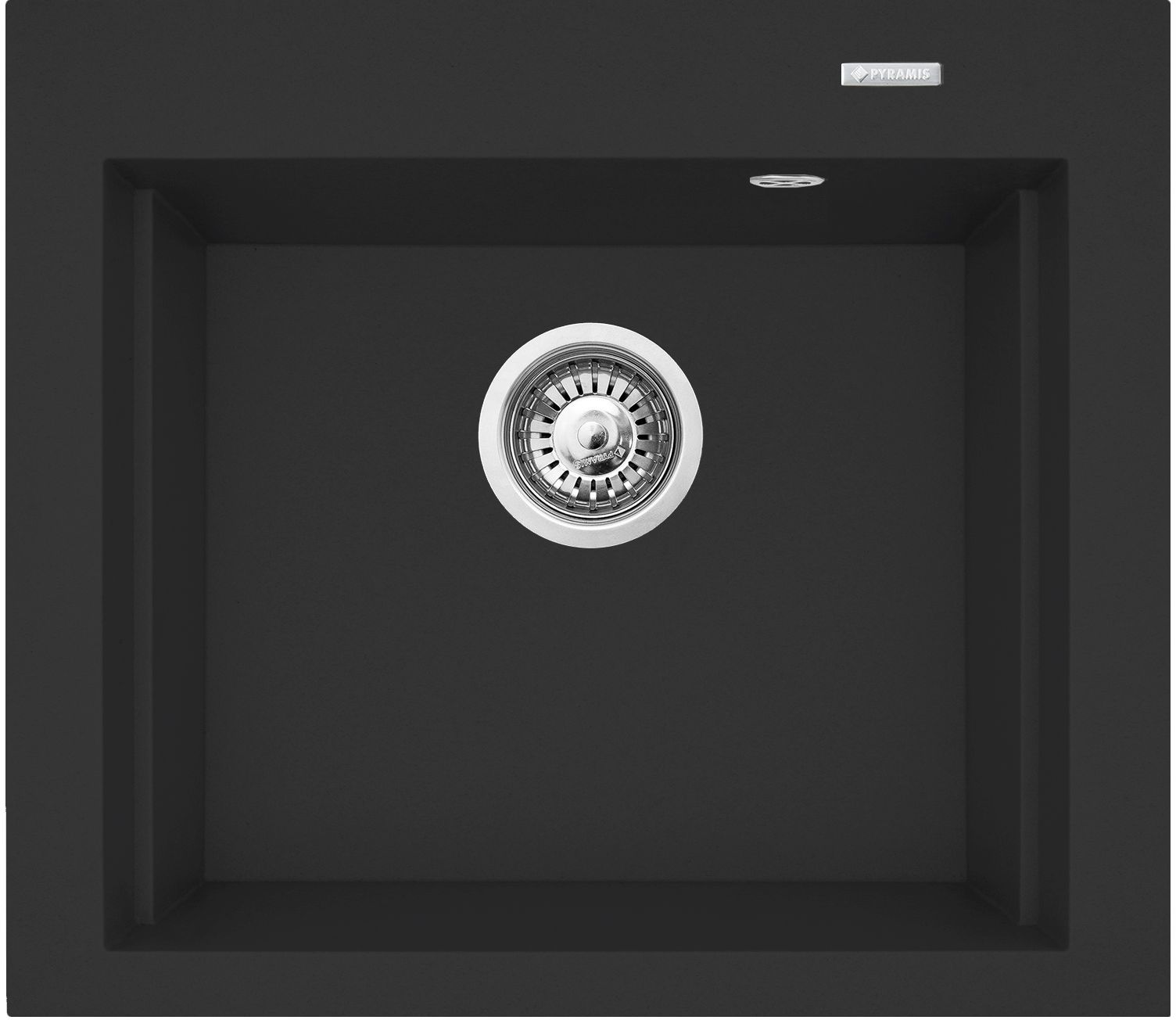 Pyramis Siros Granitspüle 57x51.5 cm schwarz 070169001