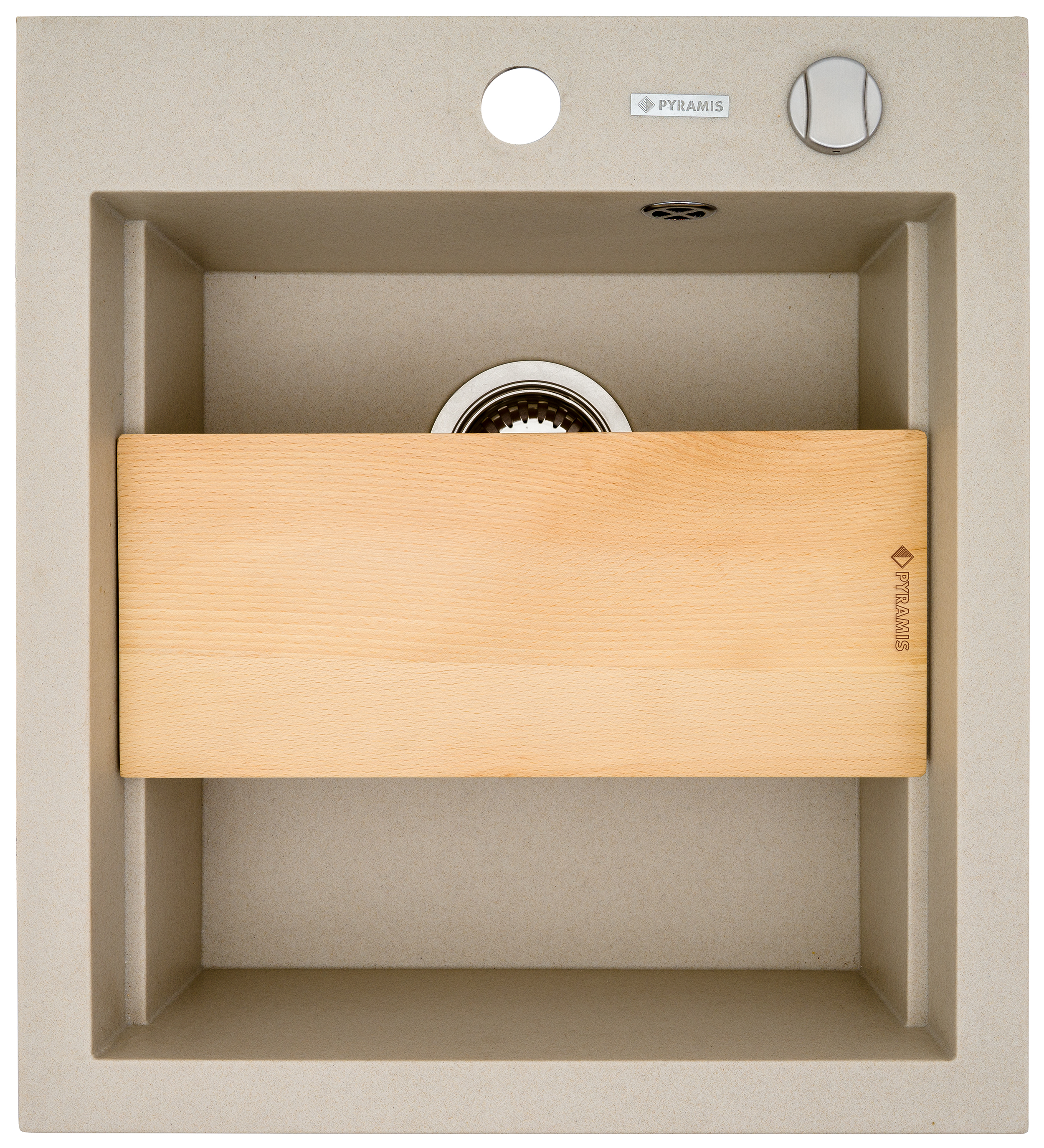 Pyramis Siros Granitspüle 47x51.5 cm beige 070084201