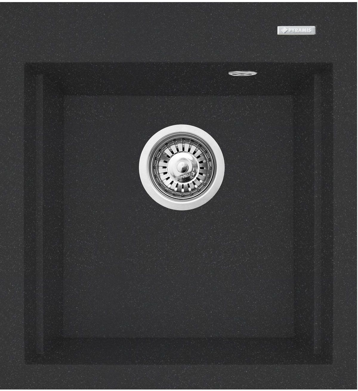 Pyramis Siros Granitspüle 47x51.5 cm schwarz 070084301